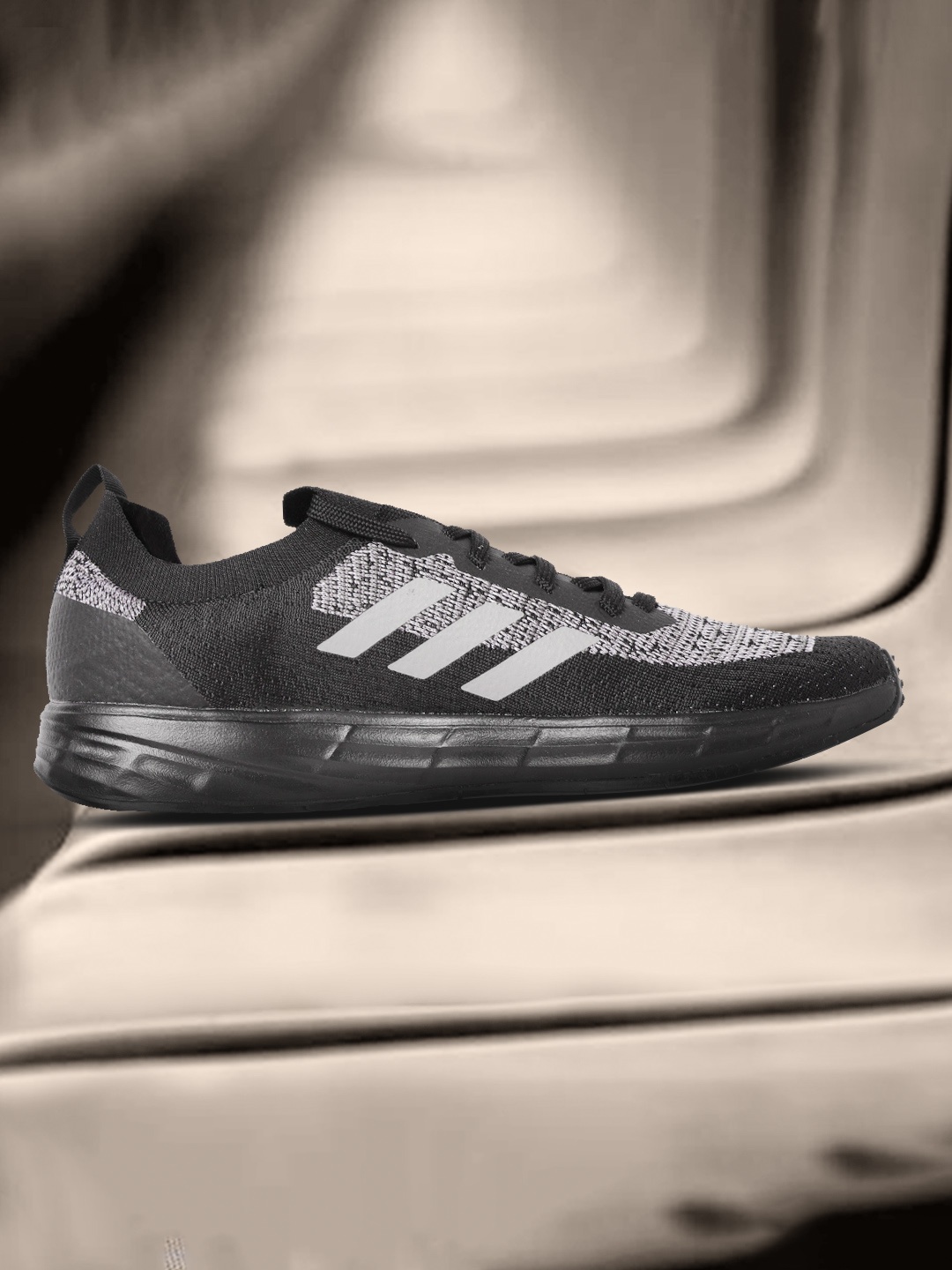 

ADIDAS Men Black & Grey Woven Design Orbitra Running Shoes