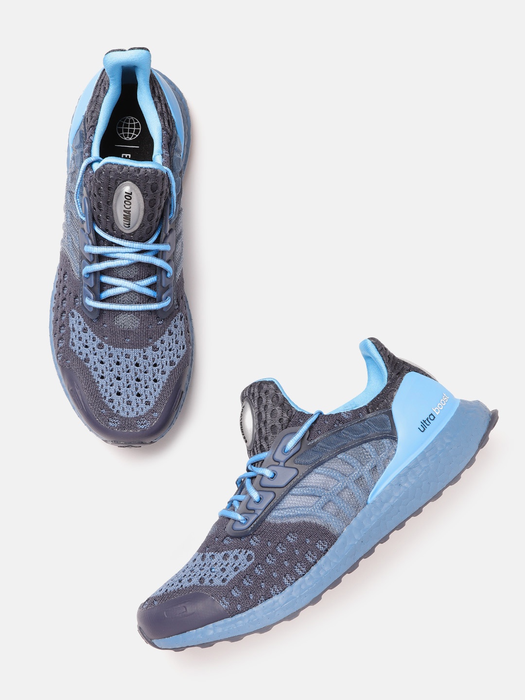 

ADIDAS Men Navy Blue Woven Design Boost Midsole Ultraboost CC_DNA Running Shoes