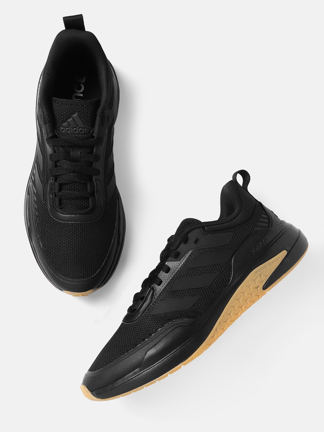 

ADIDAS Men Black Woven Design Trainer V Shoes