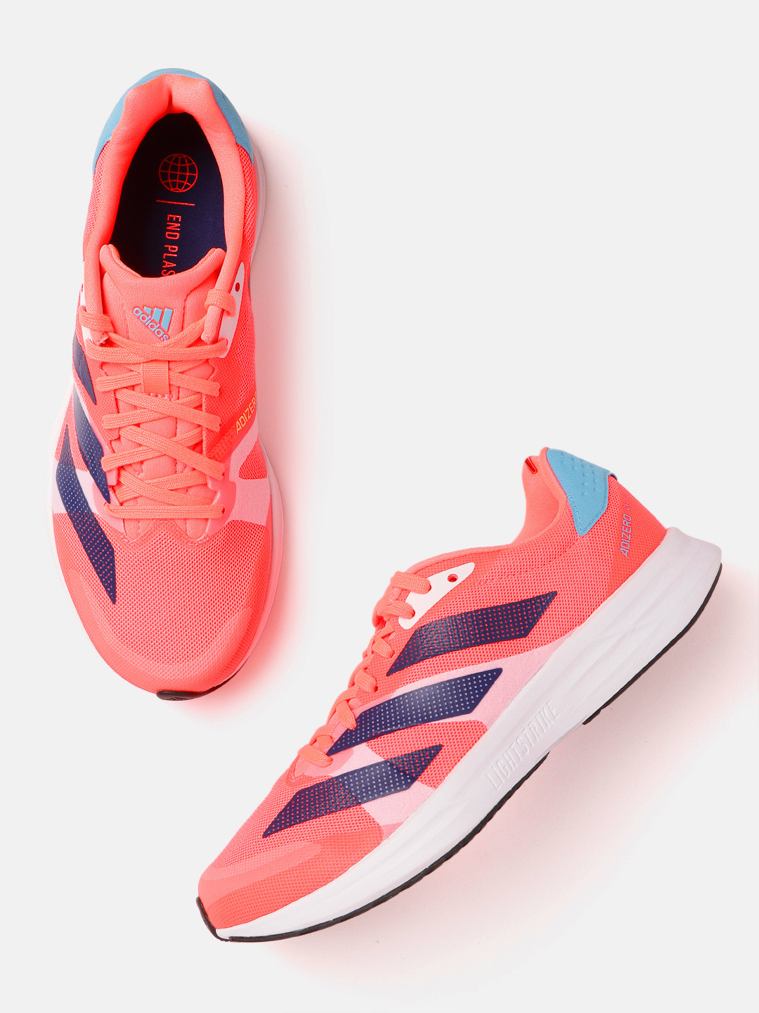 

ADIDAS Men Coral Woven Design Adizero RC 4 Running Shoes