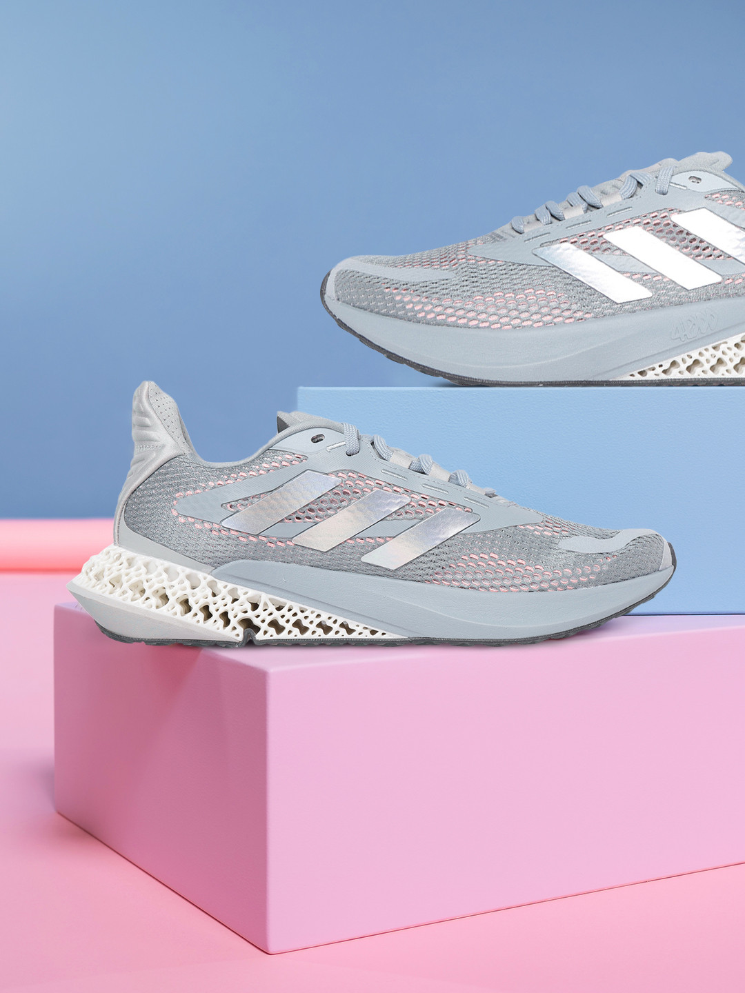 

ADIDAS Men Grey Woven Design 4DFWD_PULSE M Sustainable Running Shoes