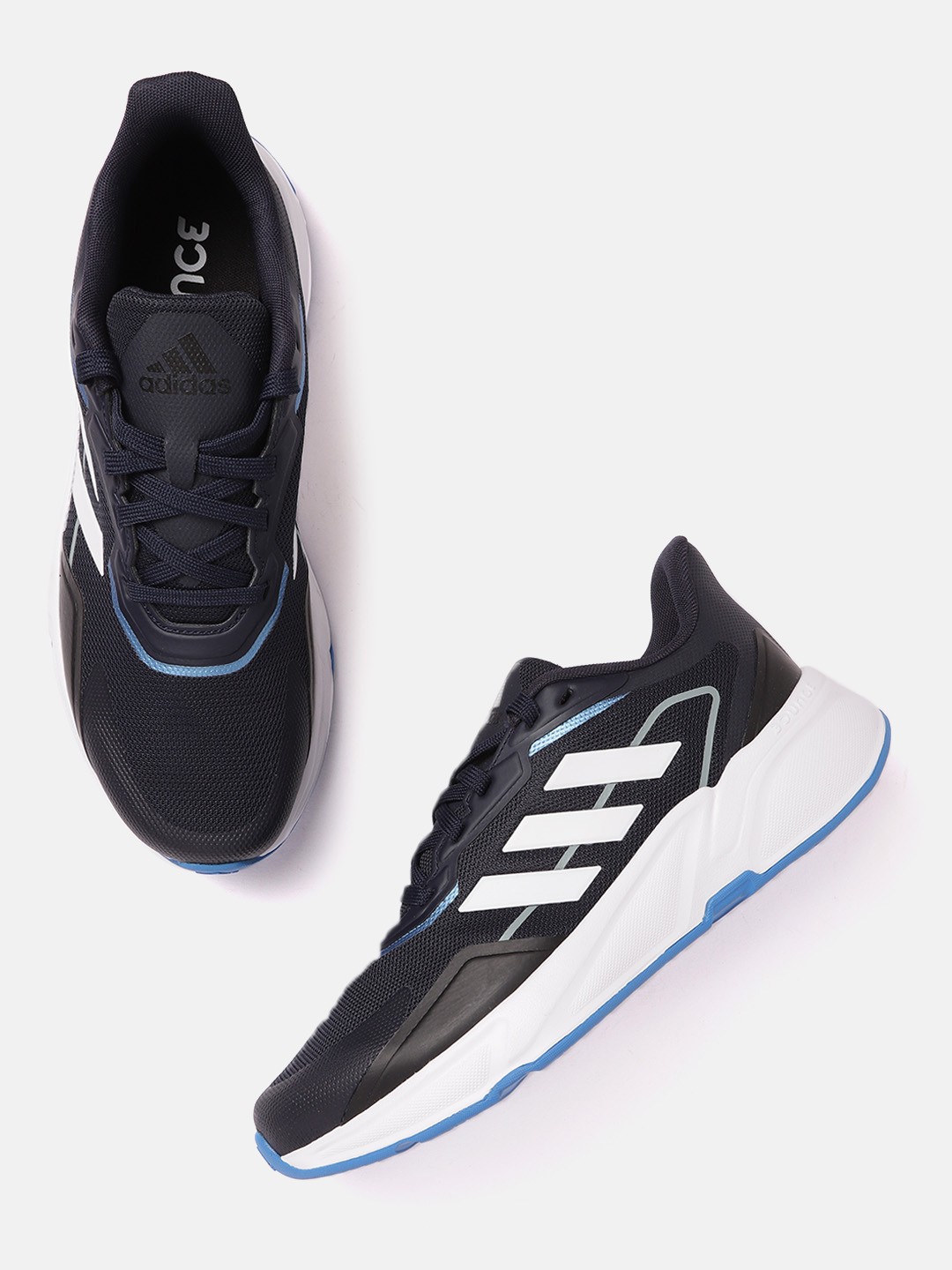 

ADIDAS Men Navy Blue Woven Design X9000L1 Running Shoes