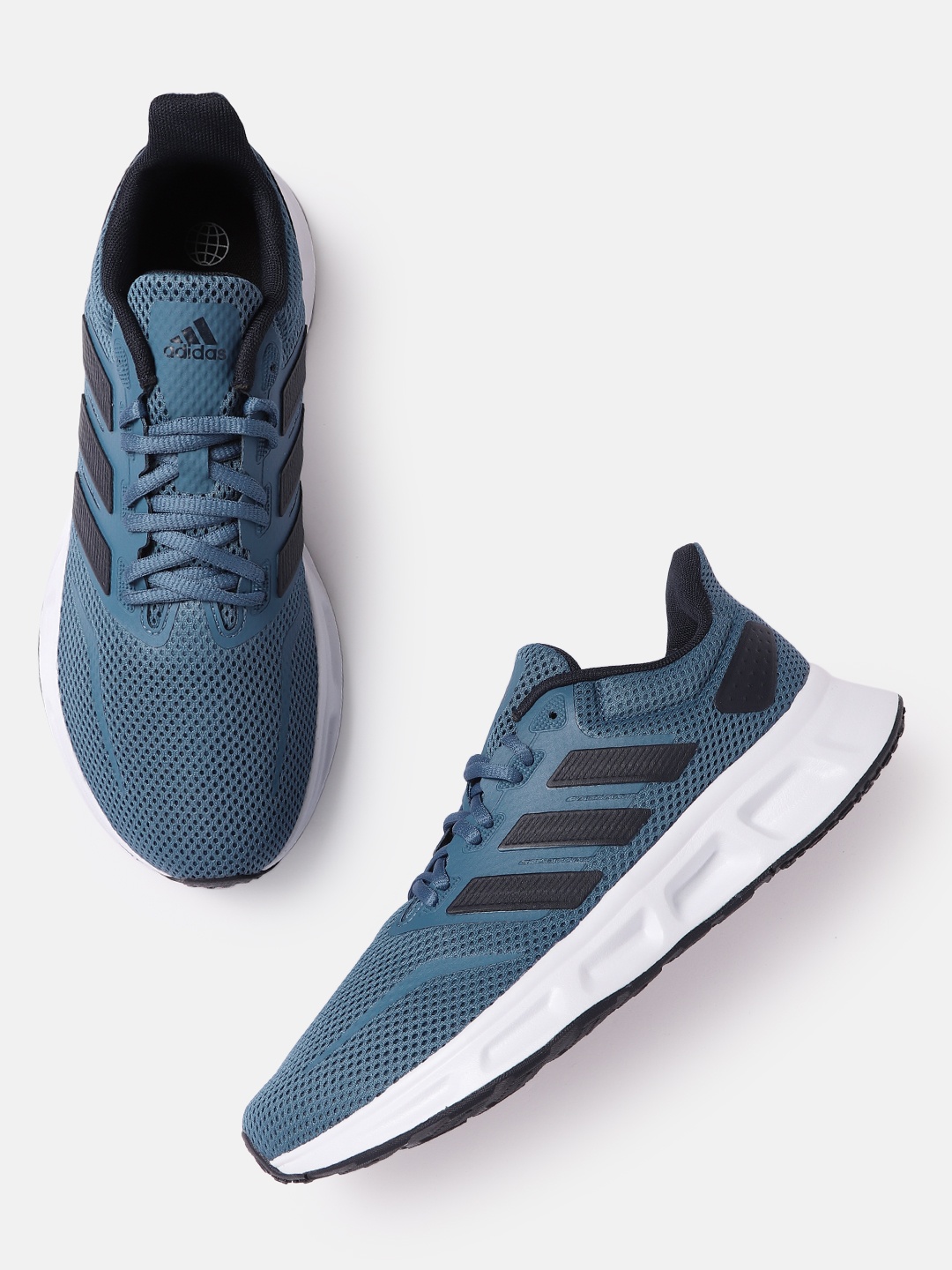 

ADIDAS Unisex Teal Blue Woven Design Showtheway 2.0 Sustainable Running Shoes