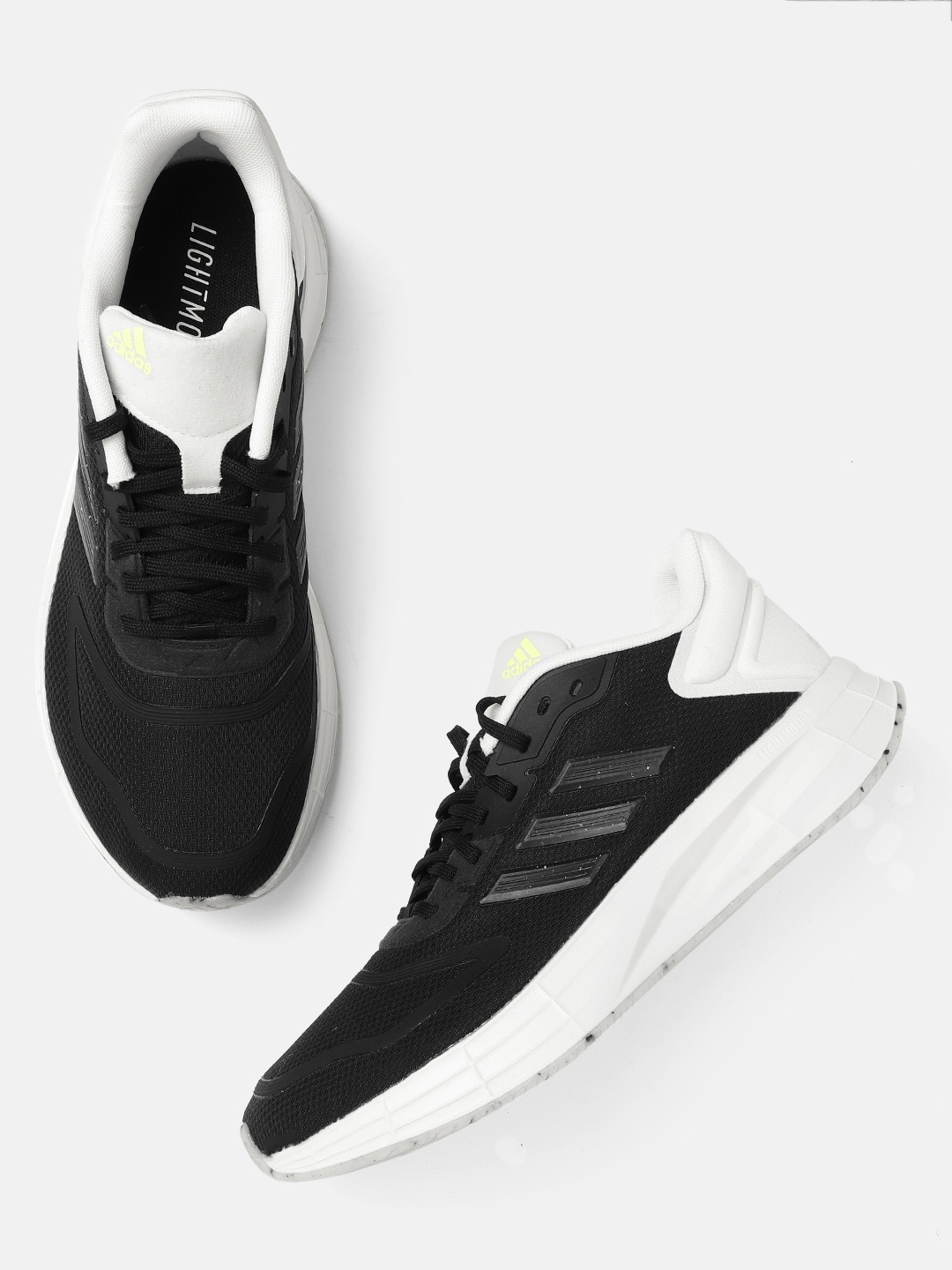 

ADIDAS Women Black Woven Design Duramo SL 2.0 Sustainable Running Shoes