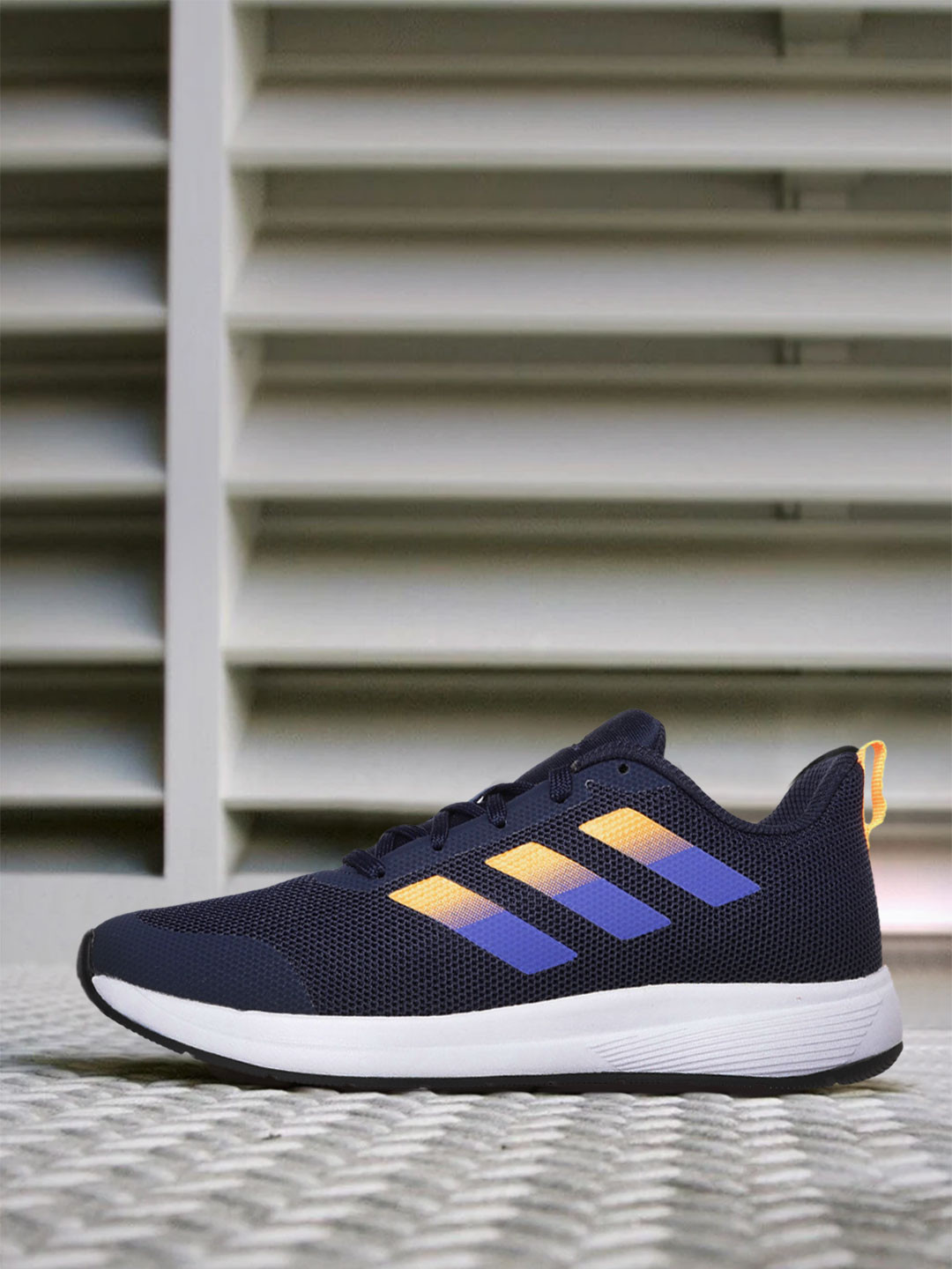 

ADIDAS Men Navy Blue Woven Design Reyton Running Shoes