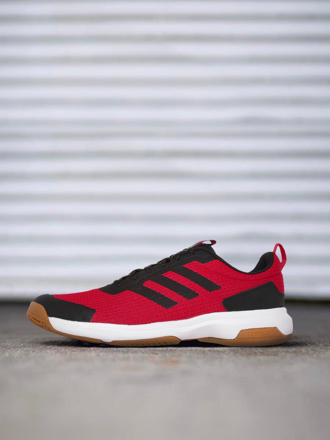 

ADIDAS Men Red & Black Woven Design 21 Ndr V2 Tennis Shoes