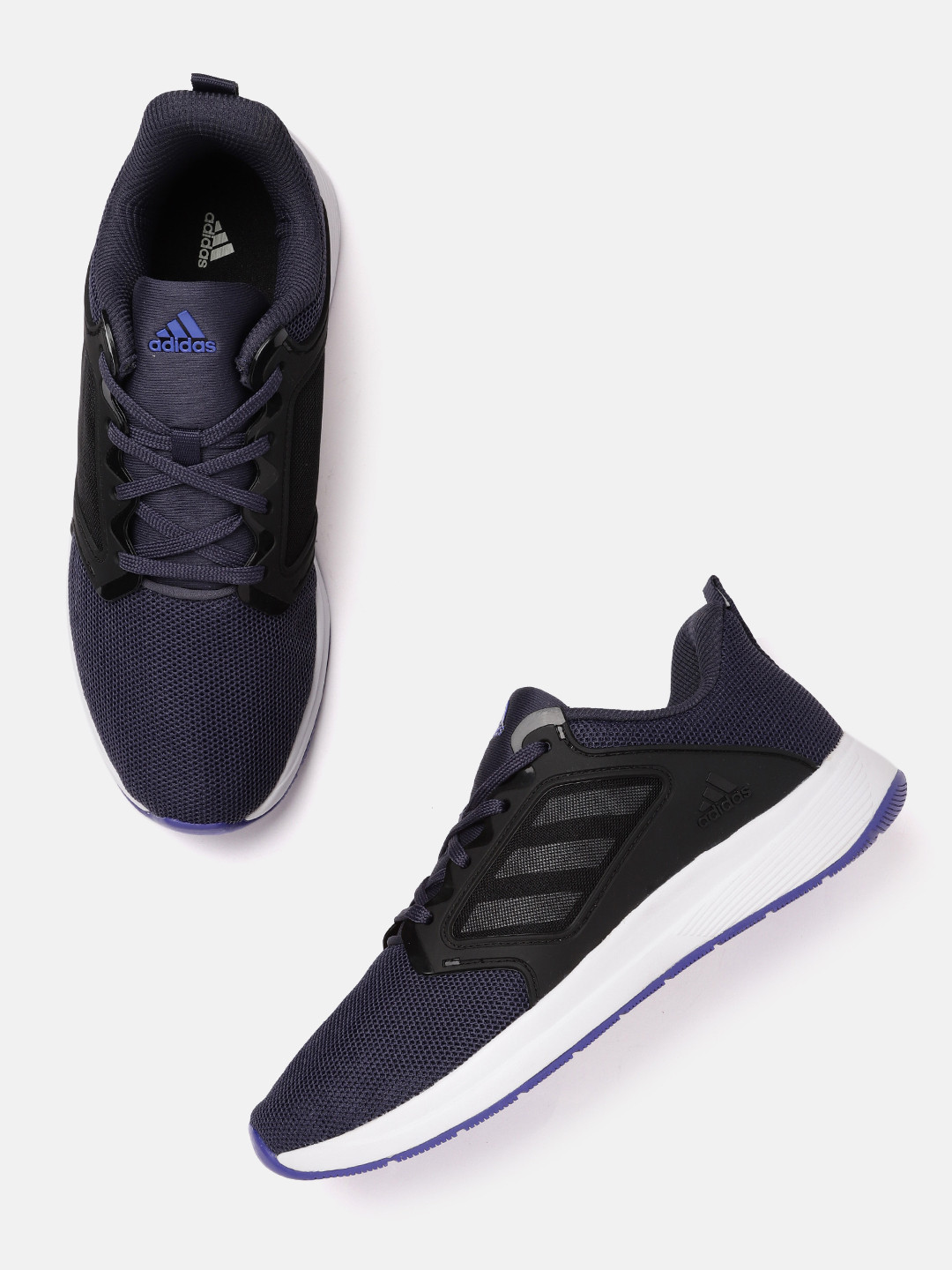 

ADIDAS Men Navy Blue & Black Woven Design Adisten Running Shoes