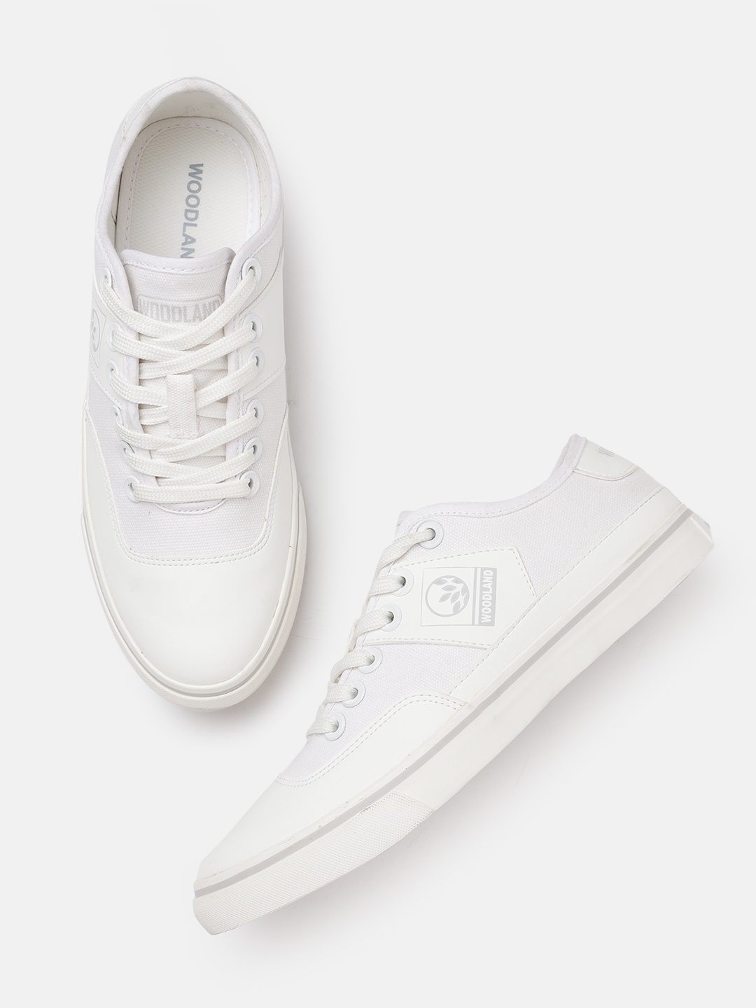 

Woodland Men White Solid Washable Sneakers