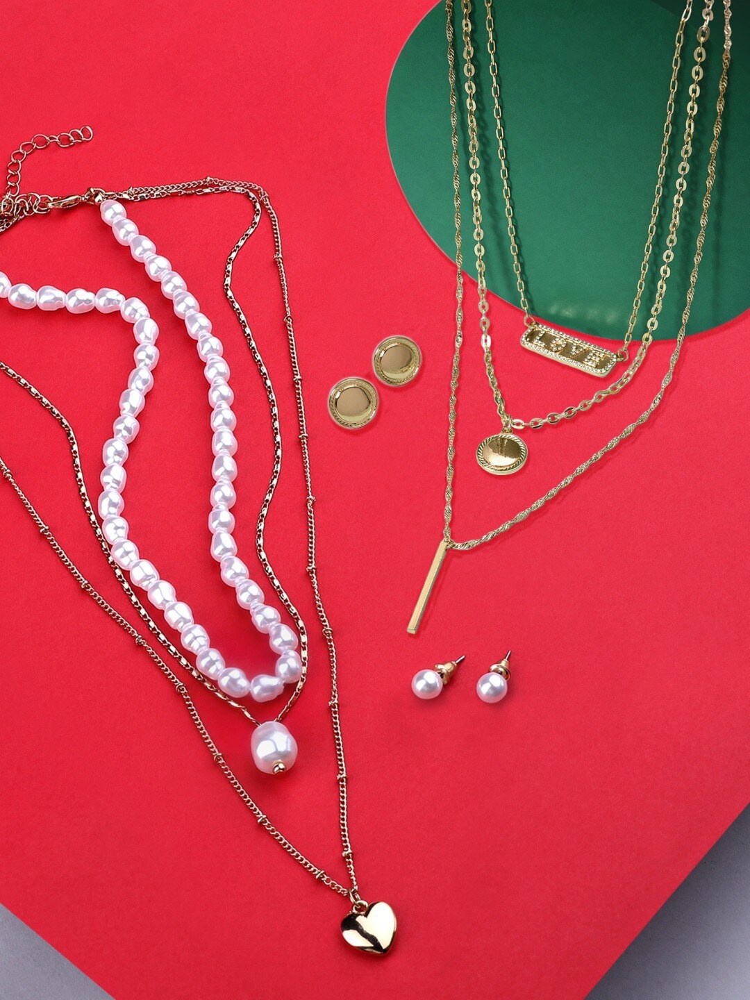 

AMI Gold-Plated 4-Pieces Jewellery Set