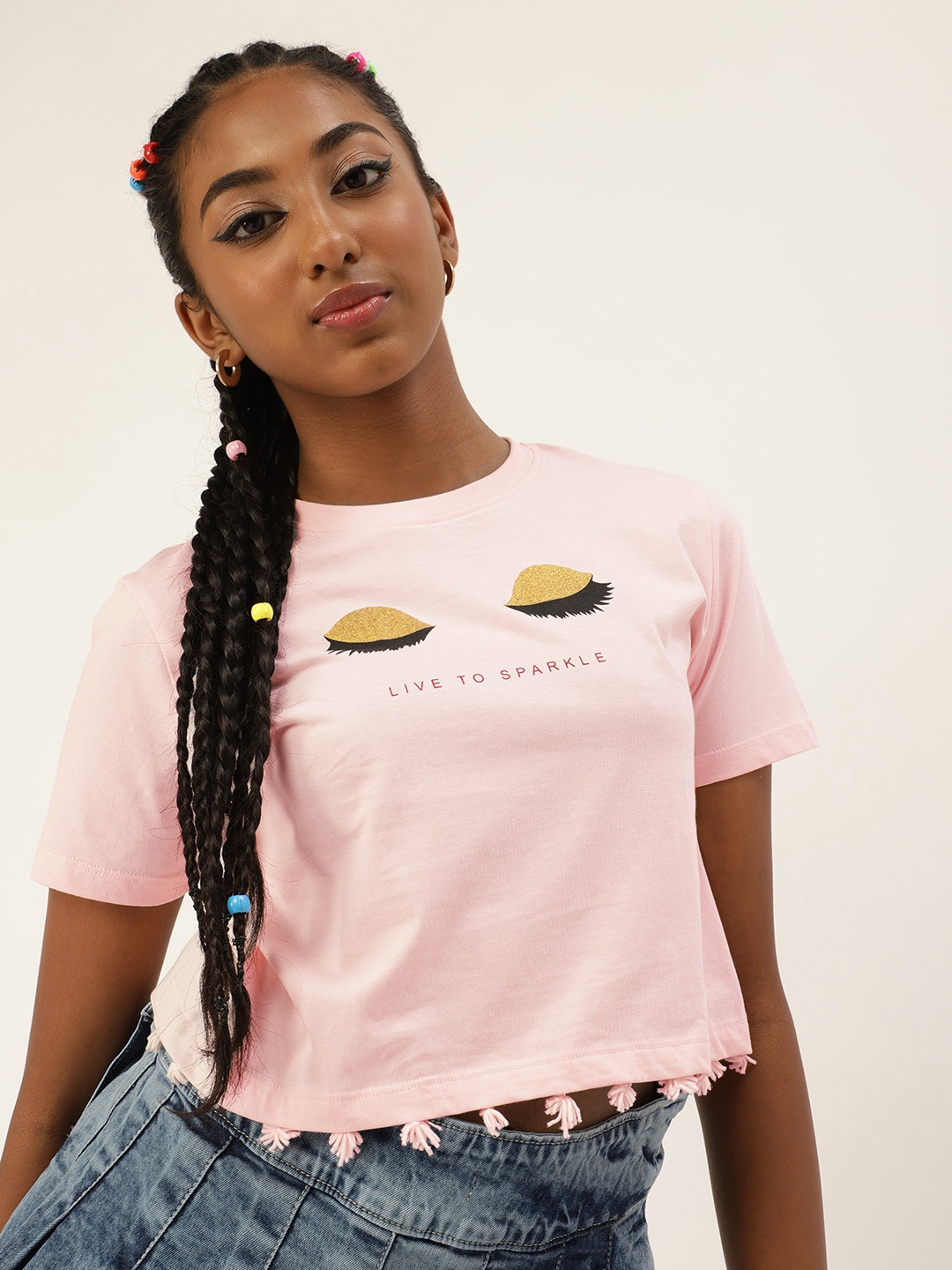 

Kook N Keech Teens Girls Pink Printed Pure Cotton Top