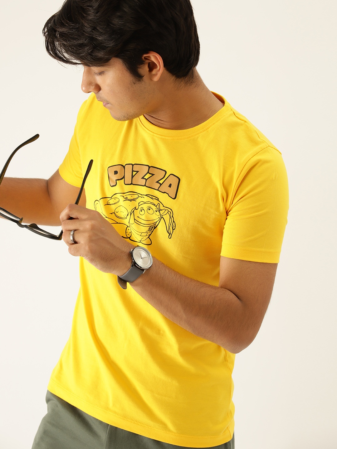 

Kook N Keech Disney Teens Boys Yellow Printed Pure Cotton T-shirt