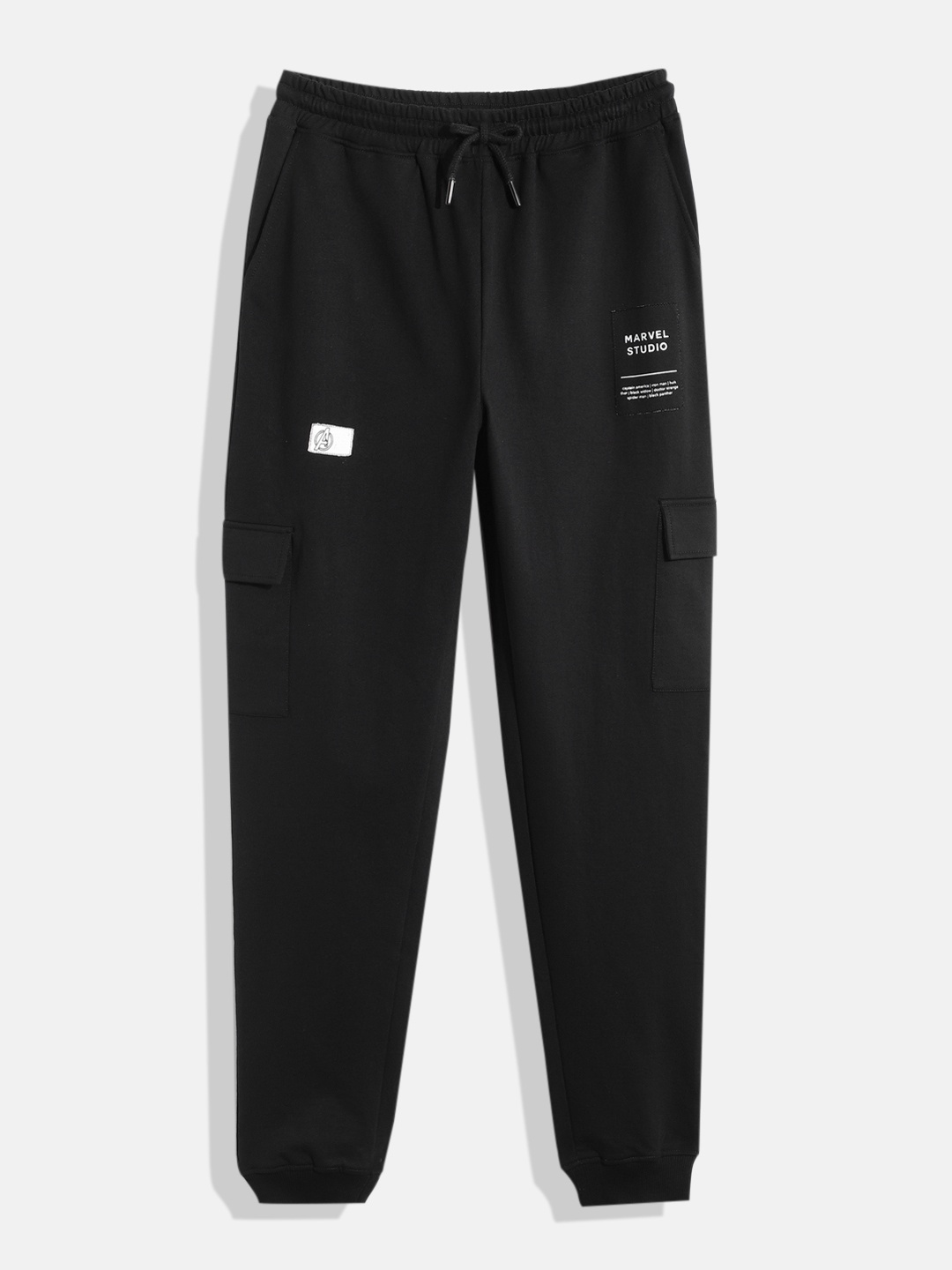 

Kook N Keech Marvel Teens Boys Solid Joggers, Black