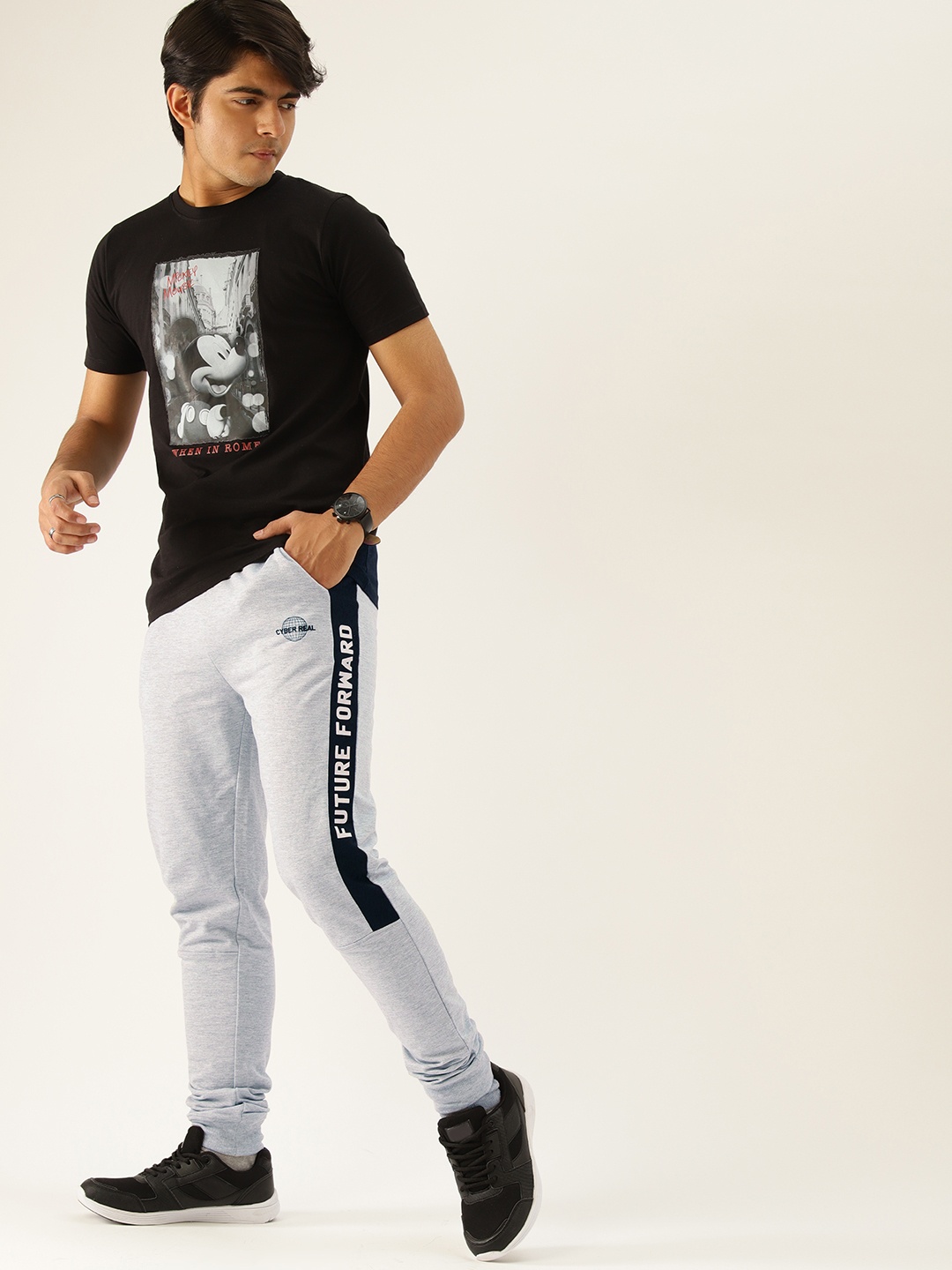 

Kook N Keech Teens Boys Pure Cotton Joggers, Grey