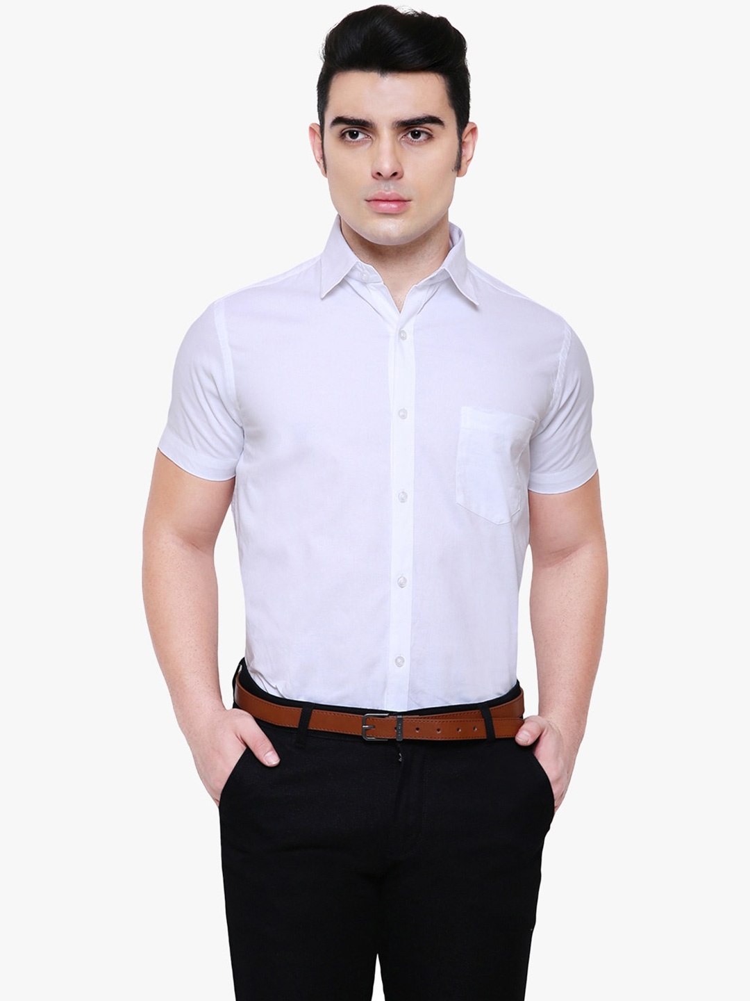 

Southbay Men White Smart Tailored Fit Cotton Formal Shirt