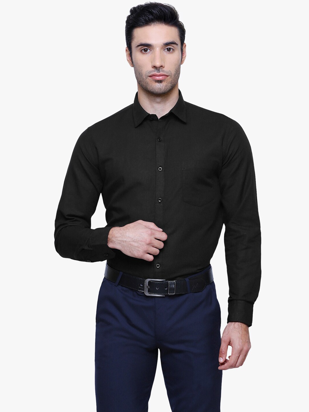 

Southbay Men Black Smart Tailored Fit Formal Shirt