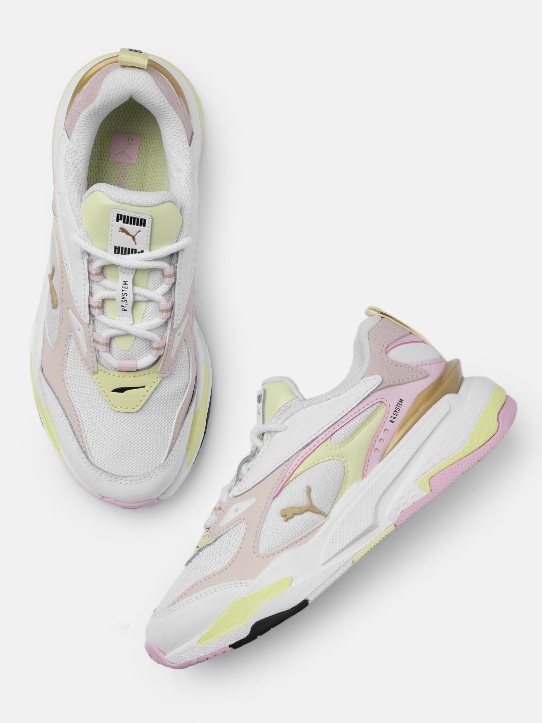 

Puma Unisex White Solid Sneakers