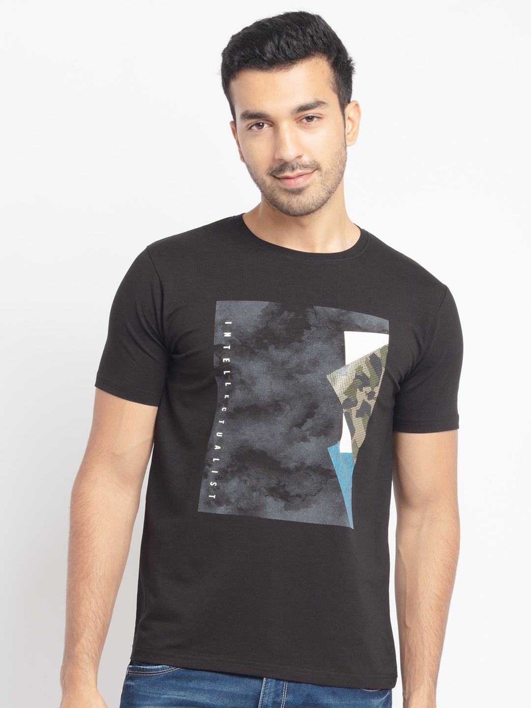 

Status Quo Men Black Printed T-shirt