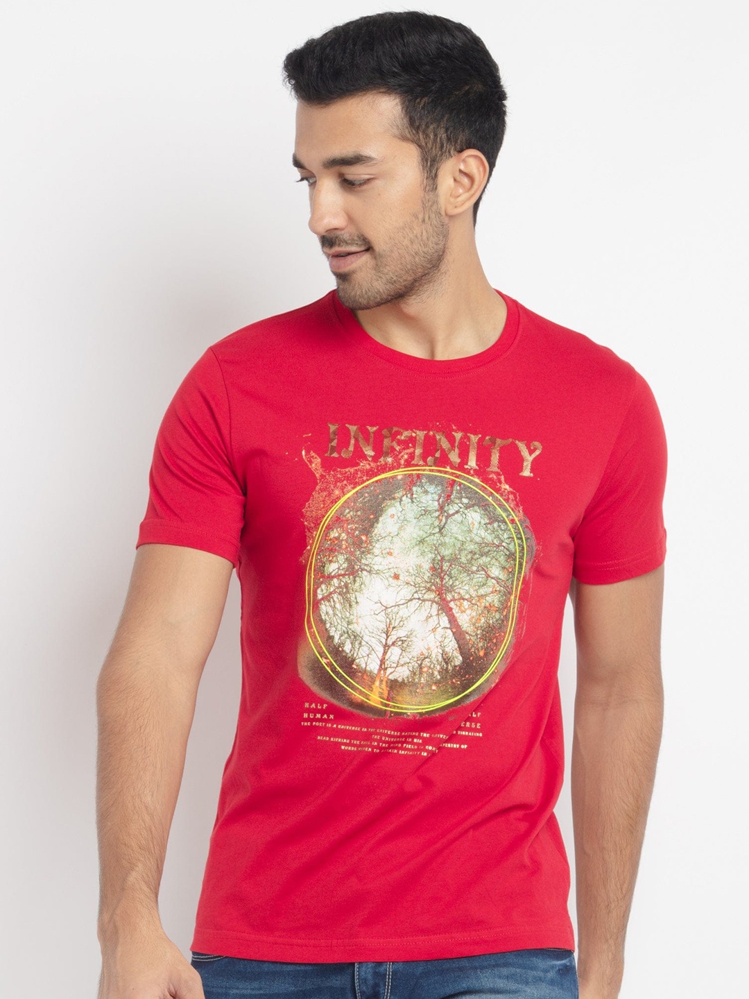 

Status Quo Men Red Printed T-shirt