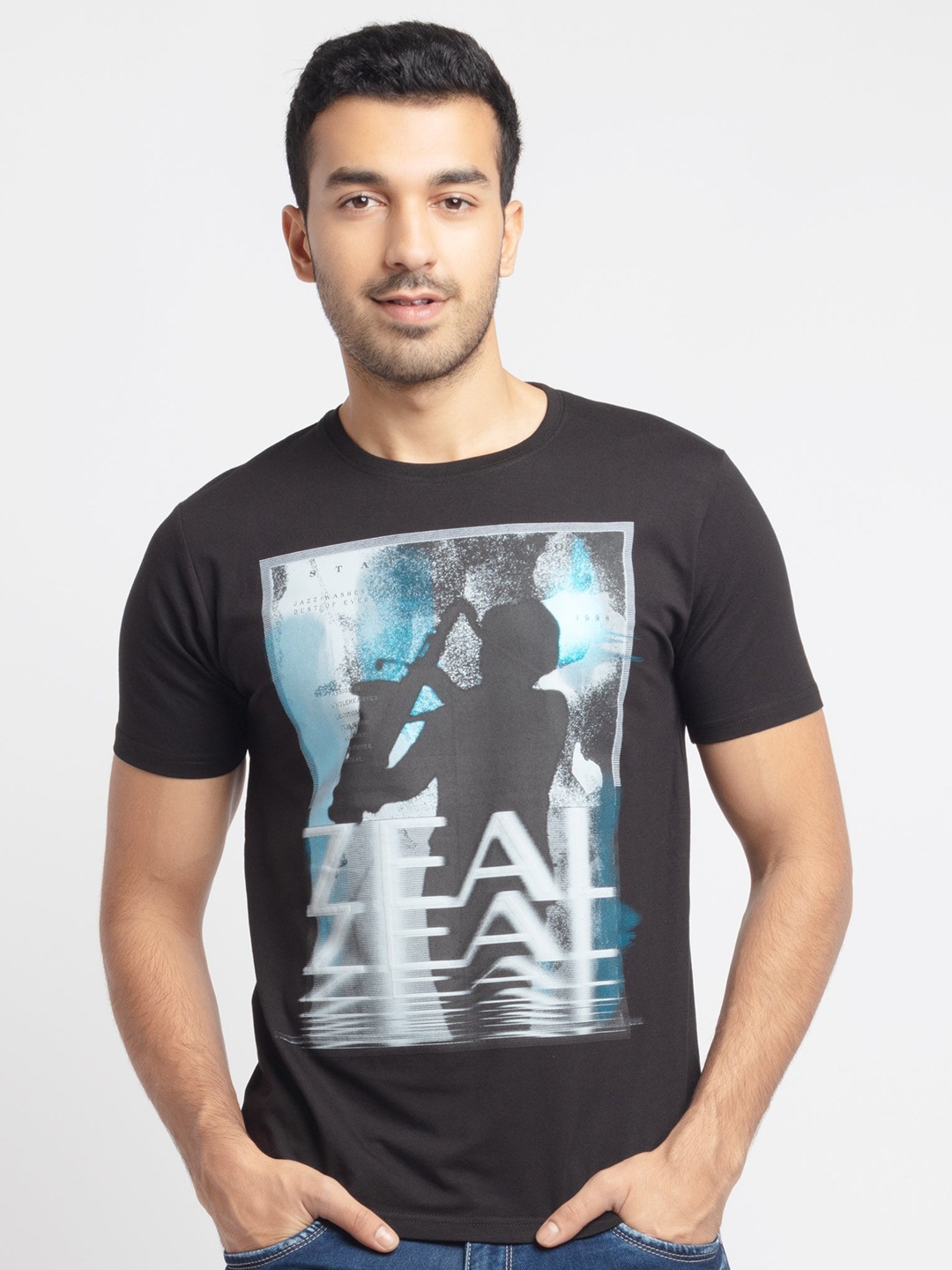 

Status Quo Men Black Printed T-shirt