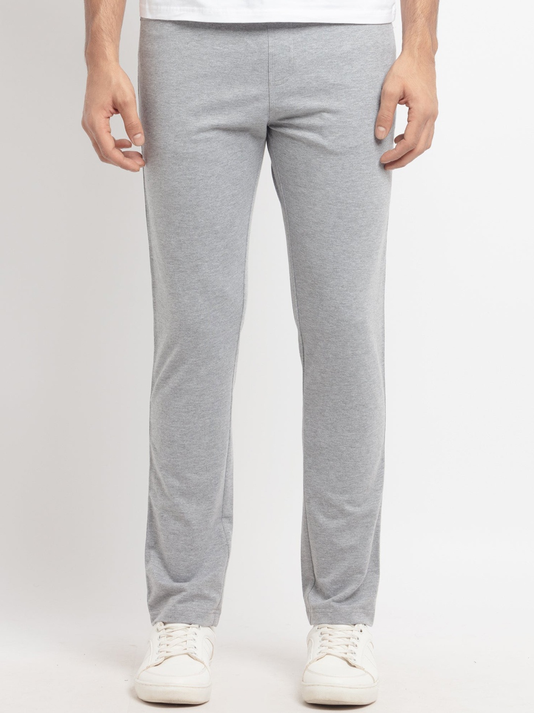 

Status Quo Men Grey Solid Cotton Trackpant