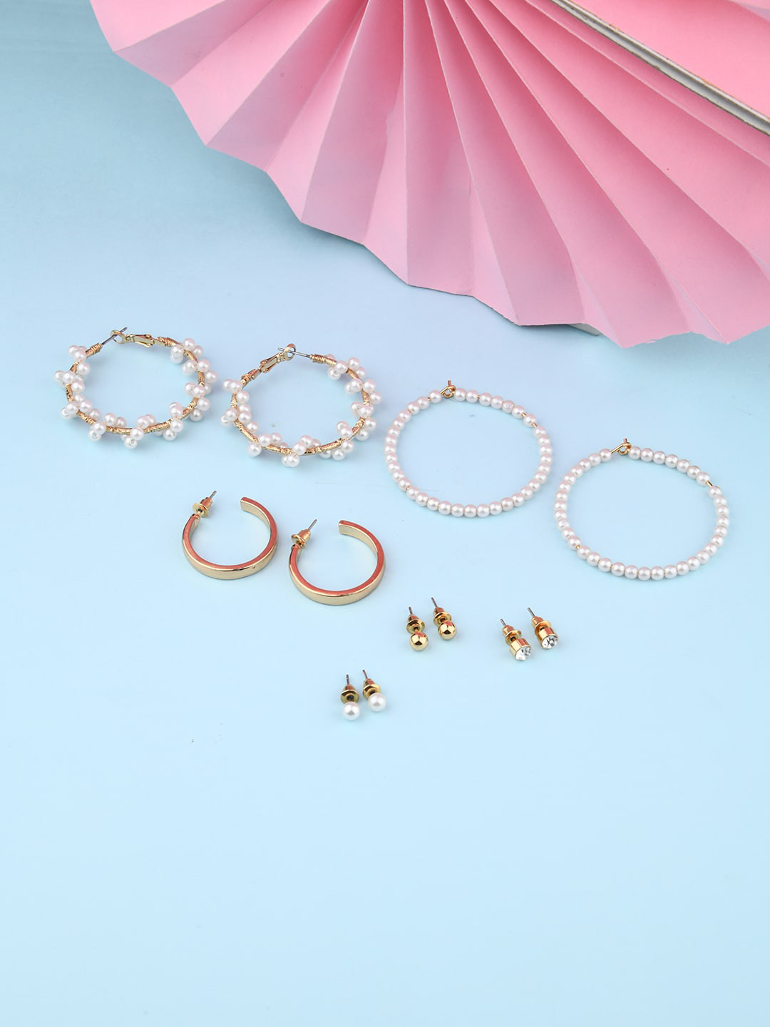 

Lilly & sparkle Gold-Plated Set Of 6 Earrings