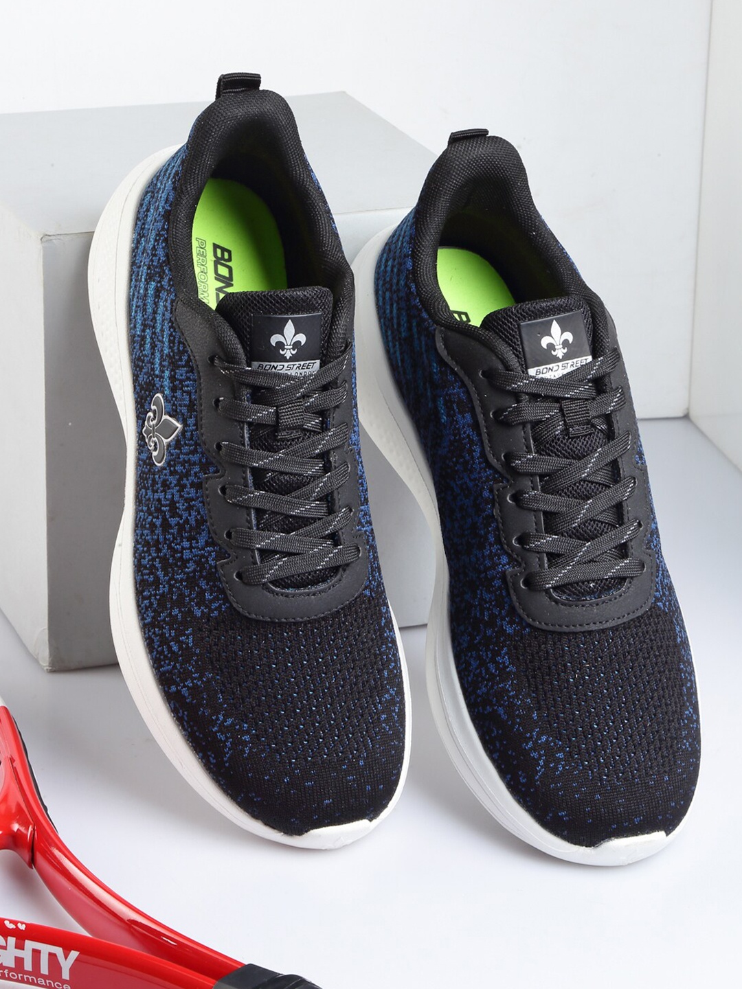 

Bond Street By Red Tape Men Black Textile Walking Shoes