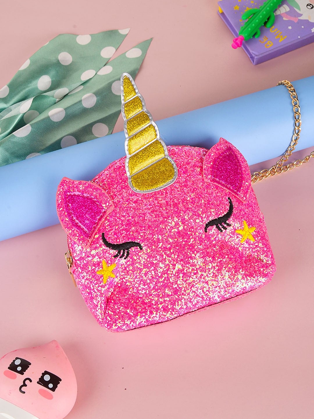 

POPLINS Kids Dark Pink Embellished Pouch