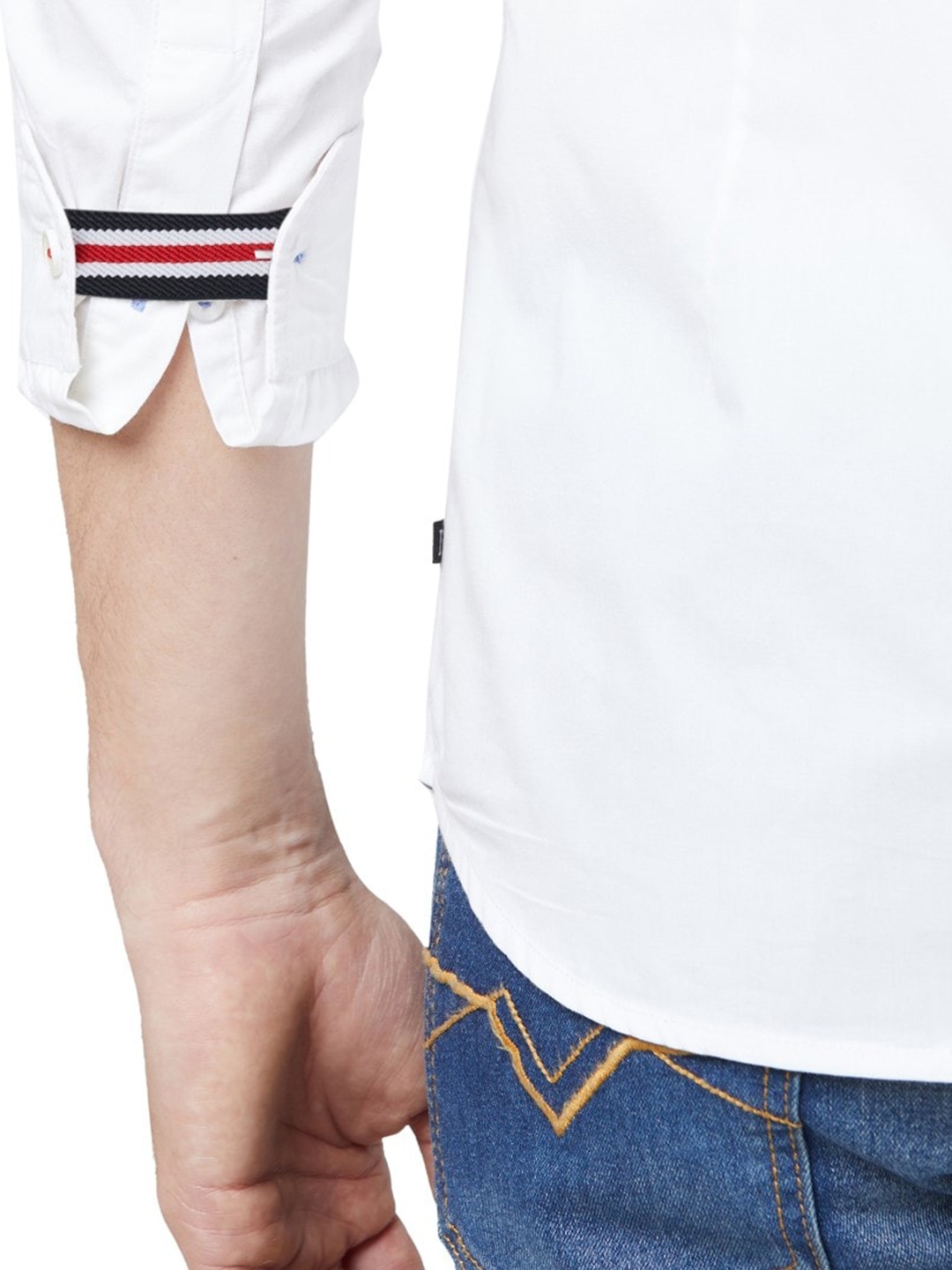 

EVOQ Men Red & White Striped Cuff Bands Accessory Gift Set