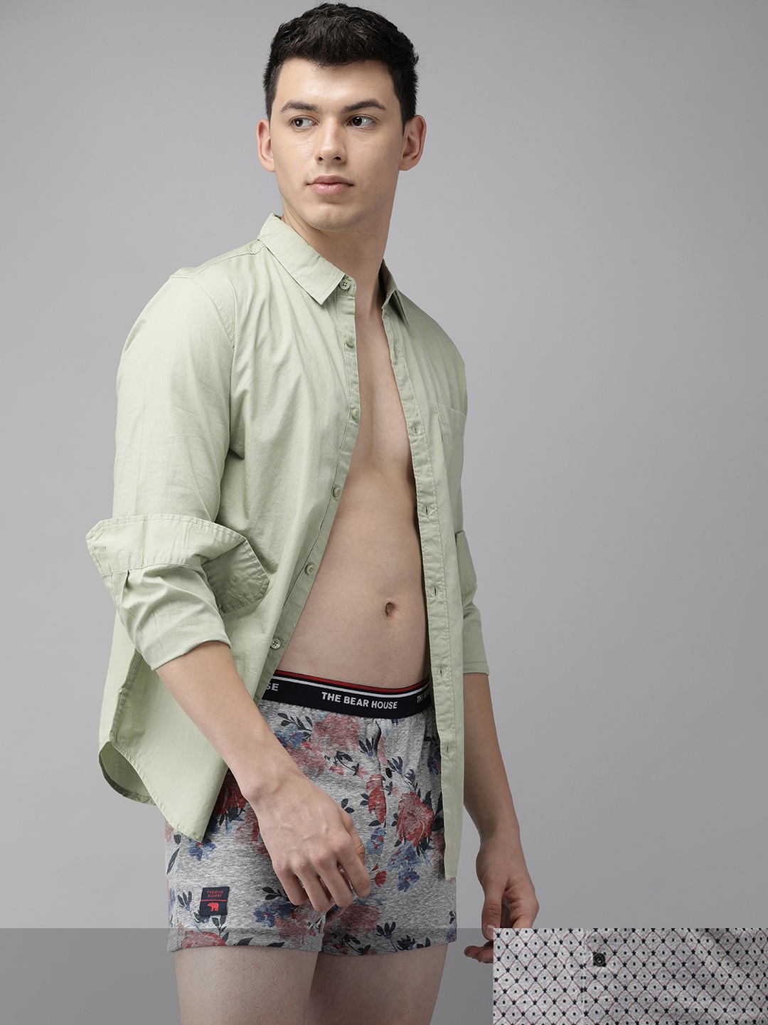 

THE BEAR HOUSE Men Pack of 2 Assorted Boxers with Pouch