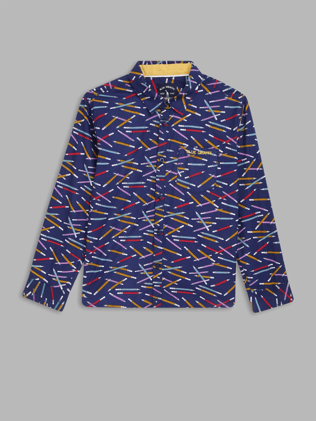 

Blue Giraffe Boys Navy Blue Printed Casual Shirt