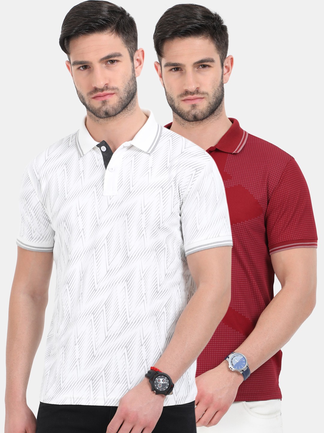 

ARDEUR Men Pack Of 2 Dri-FIT T-shirts, White