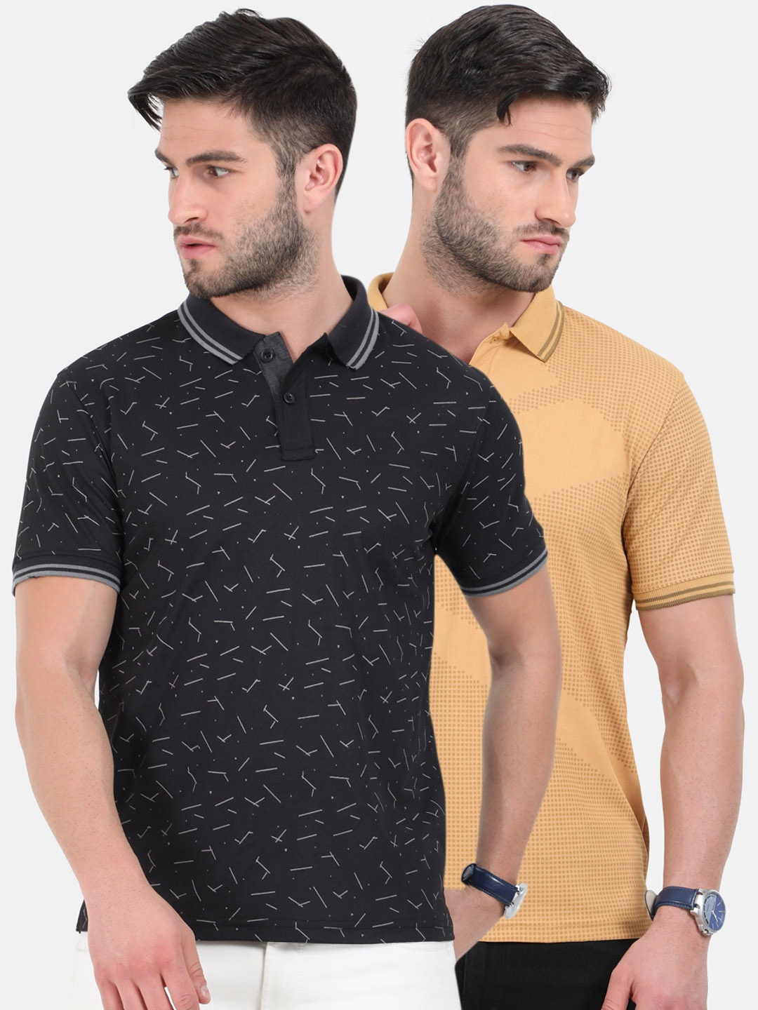

ARDEUR Men Pack Of 2 Dri-FIT T-shirts, Black