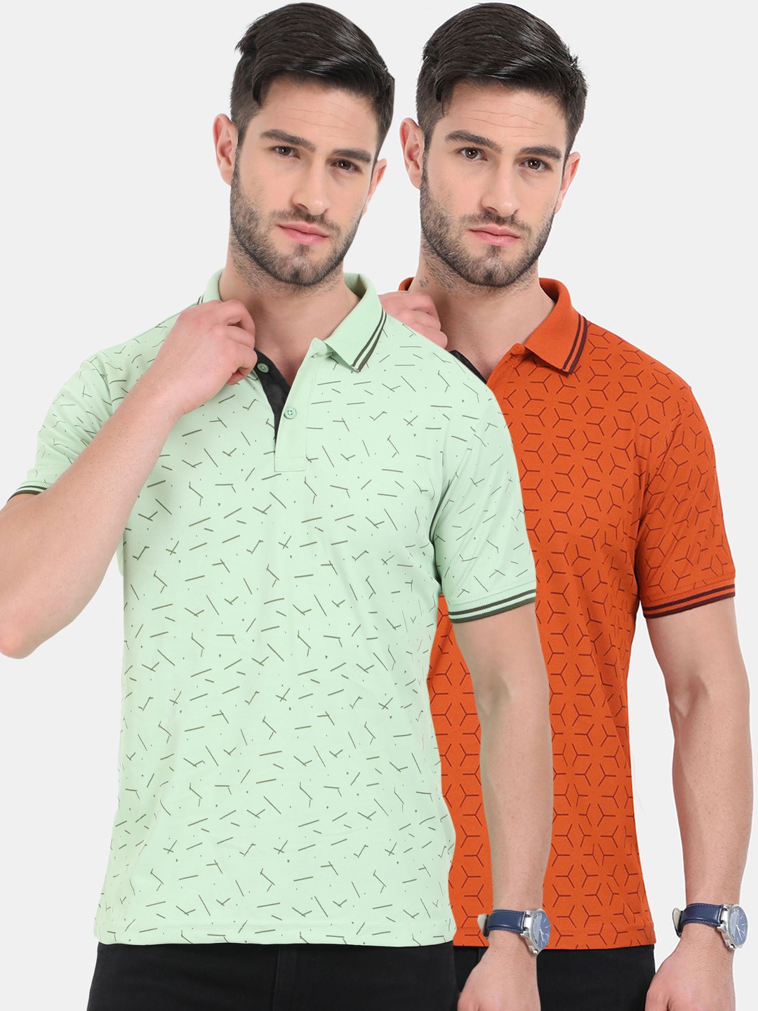 

ARDEUR Men Pack Of 2 Dri-FIT T-shirts, Green