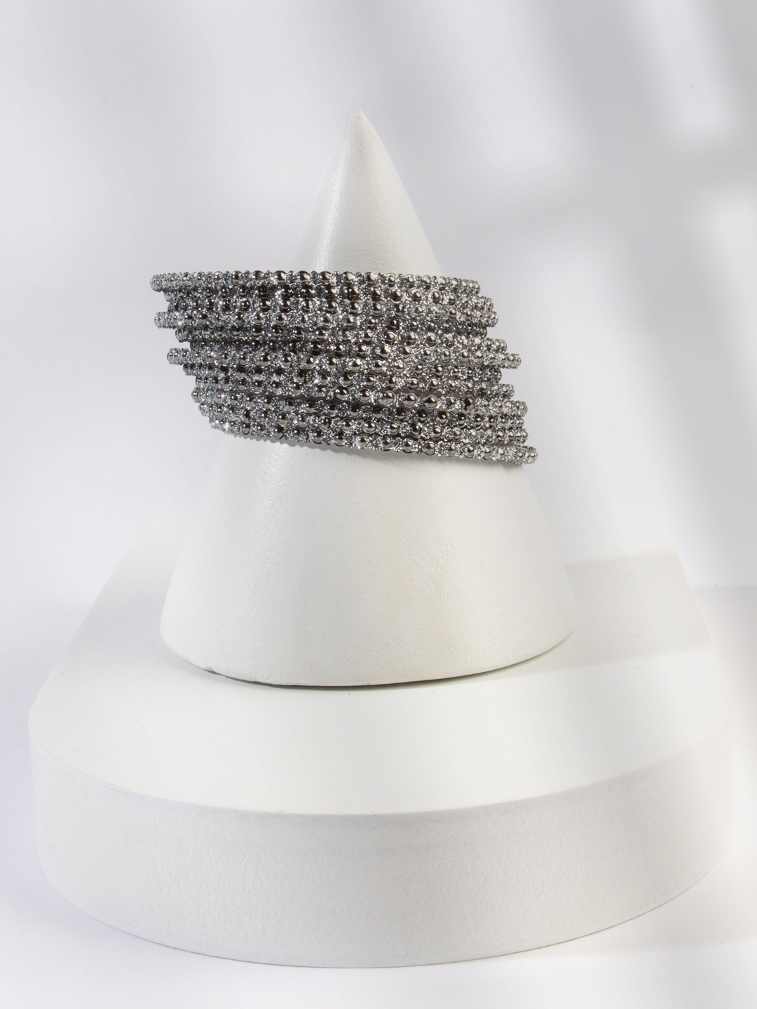 

AccessHer Set of 12 Silver-Plated Bangles