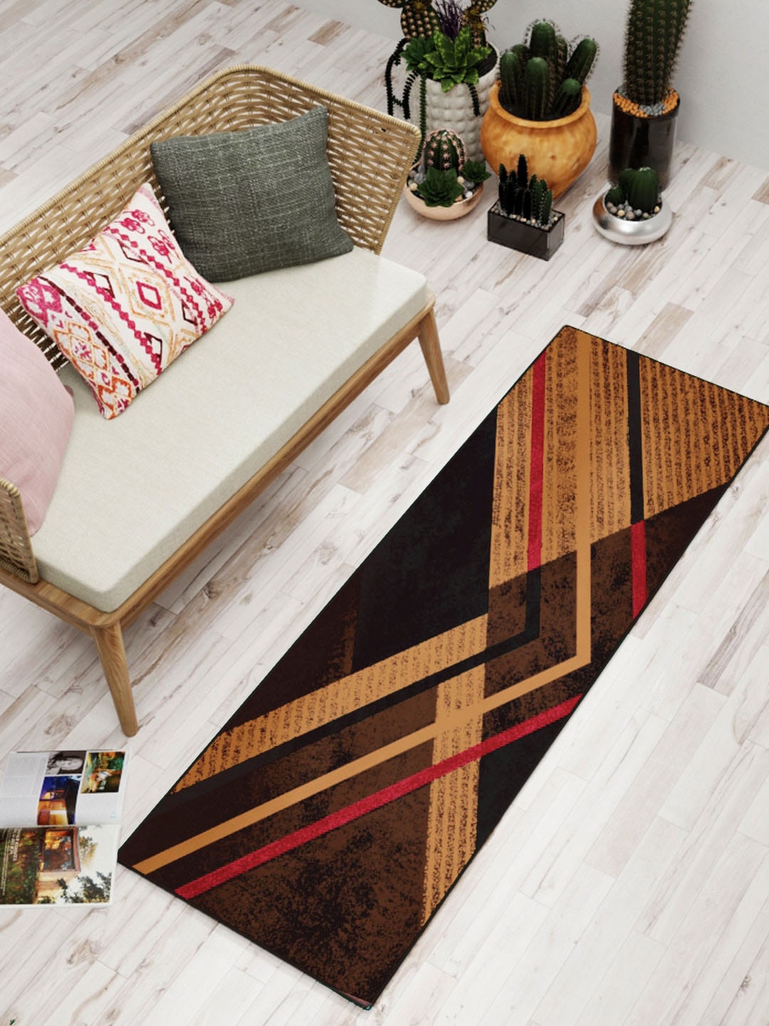 

BIANCA Brown Printed Anti-Skid Carpet
