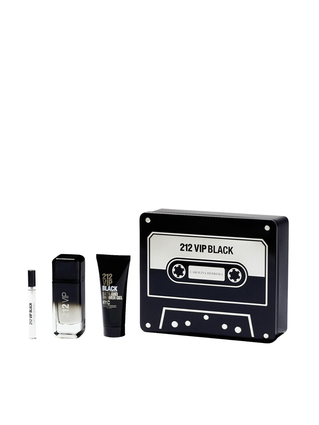 

Carolina Herrera Set of 212 VIP Black EDP, Shower Gel & Mini Travel Body Spray