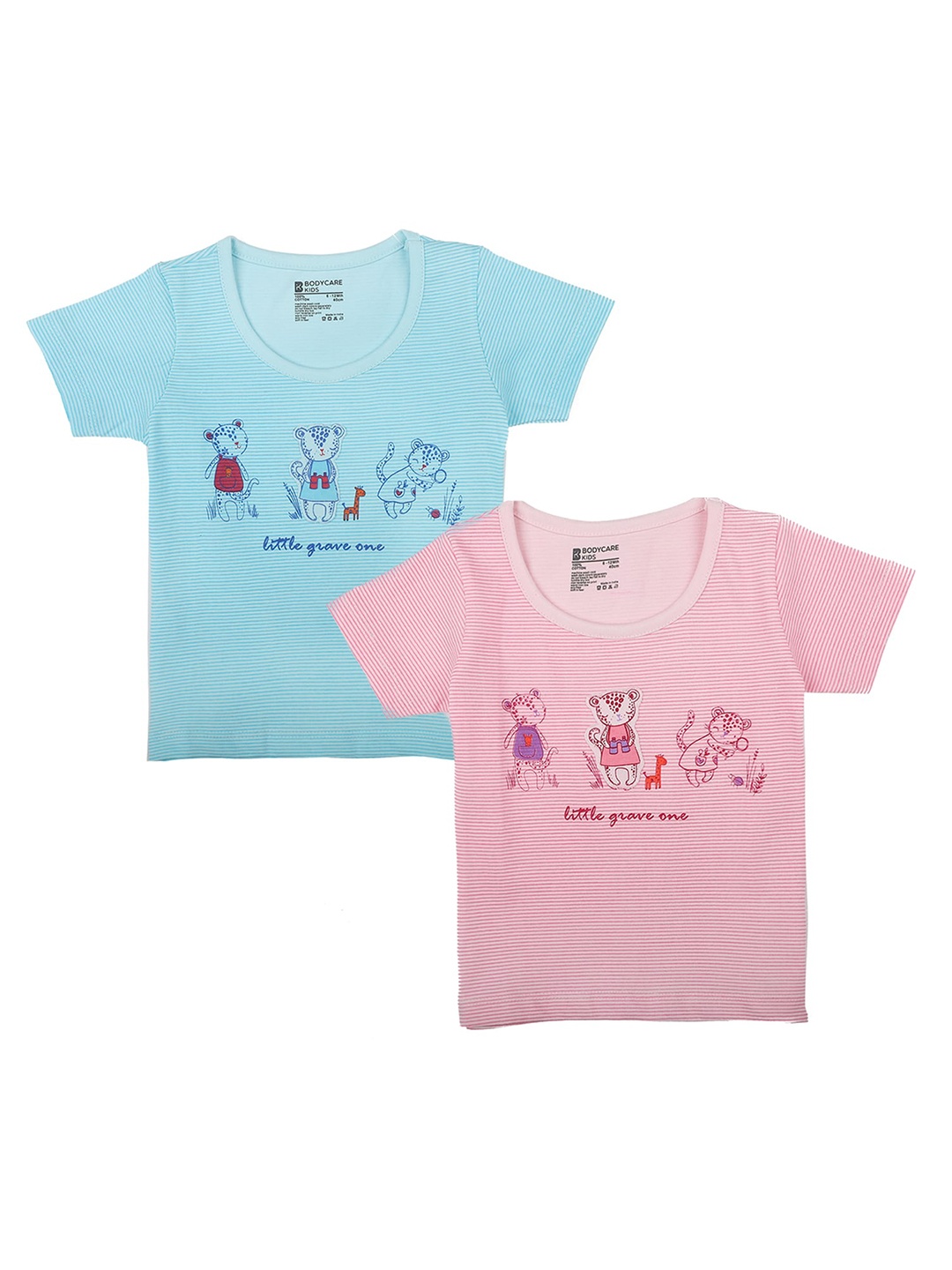 Bodycare Kids Girls Pack Of 2 Printed T-shirt, Blue