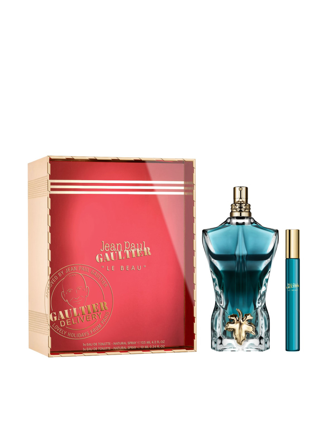 

Jean Paul Gaultier Men Set of 2 Le Beau Eau De Toilette - 125 ml + 10 ml, Blue