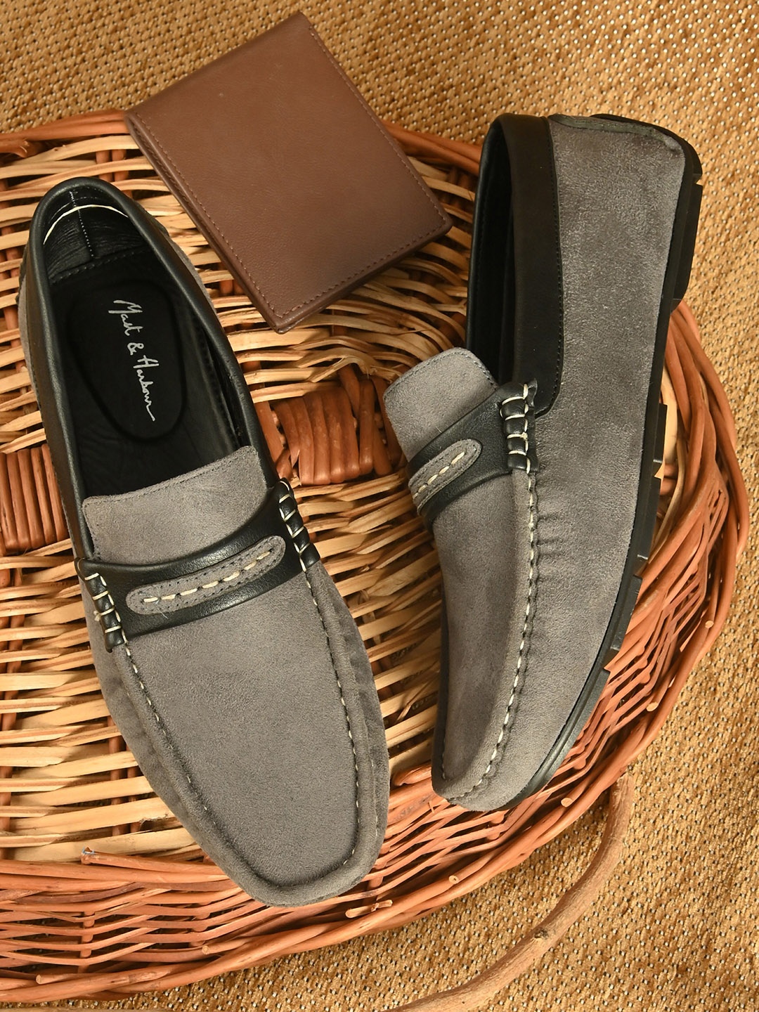 

Mast & Harbour Men Grey Driving Shoes