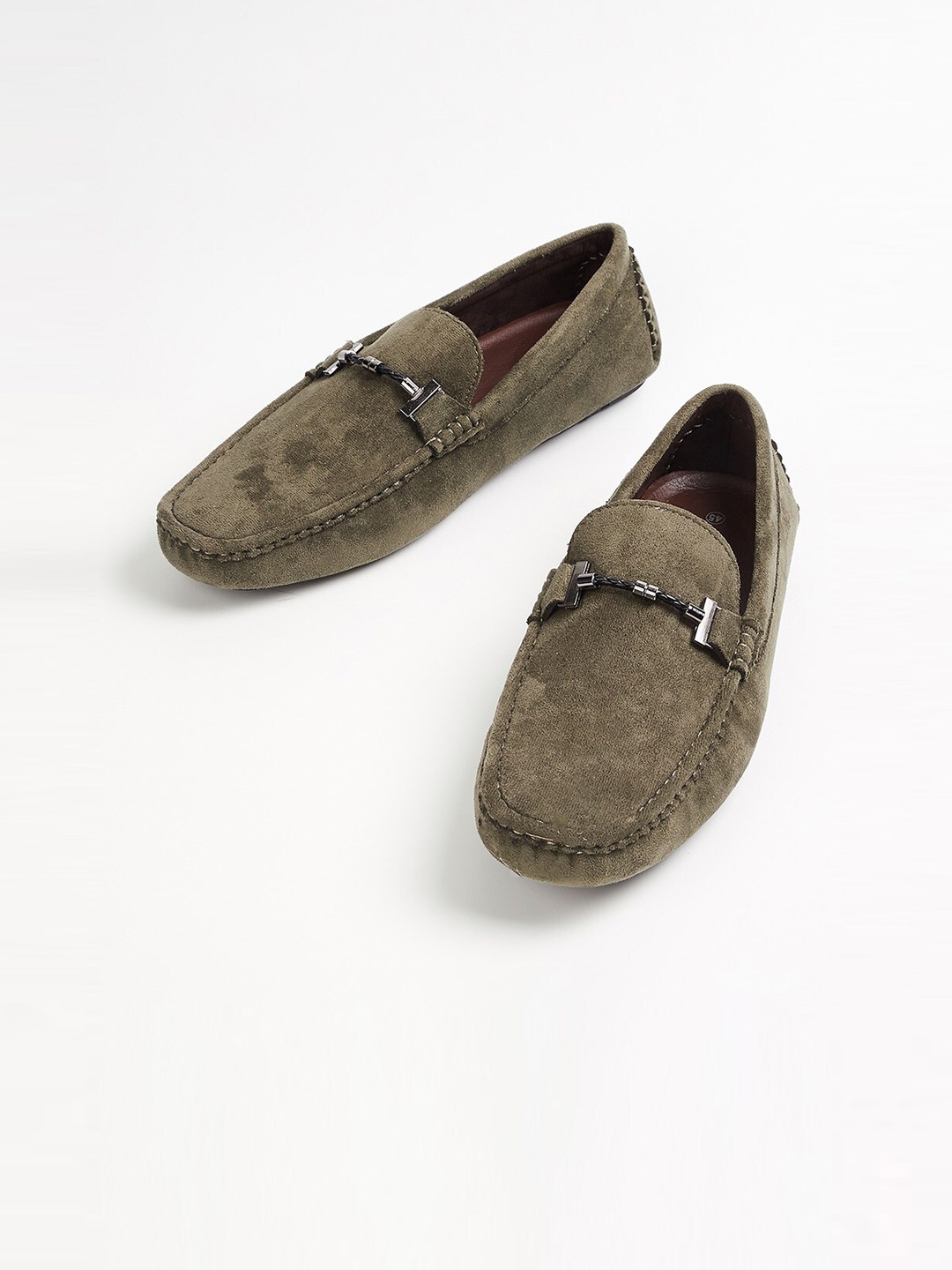 

CODE by Lifestyle Men Olive Solid Formal Loafers