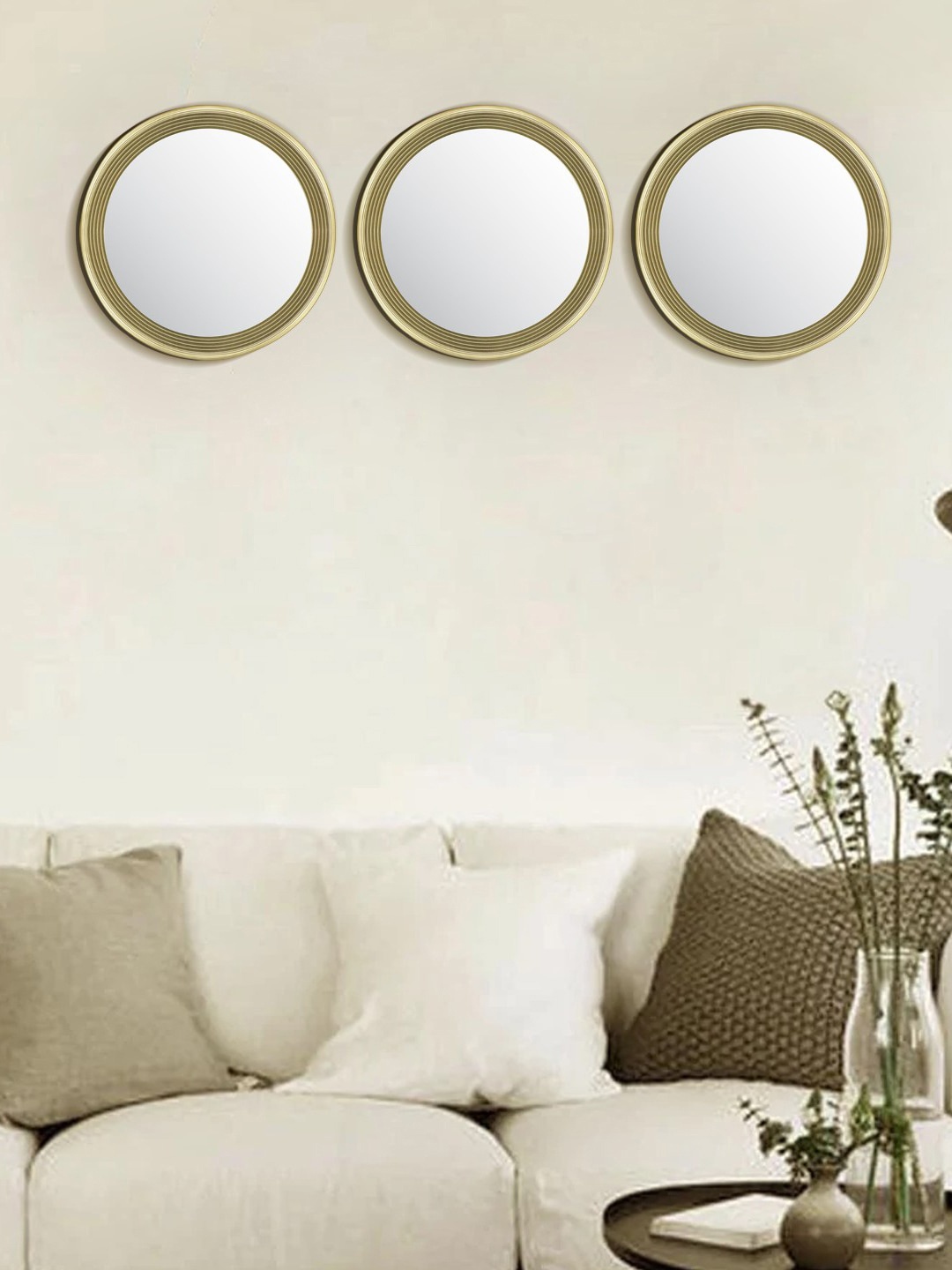 

MARKET99 Set Of 3 Champagne Wall Mirror