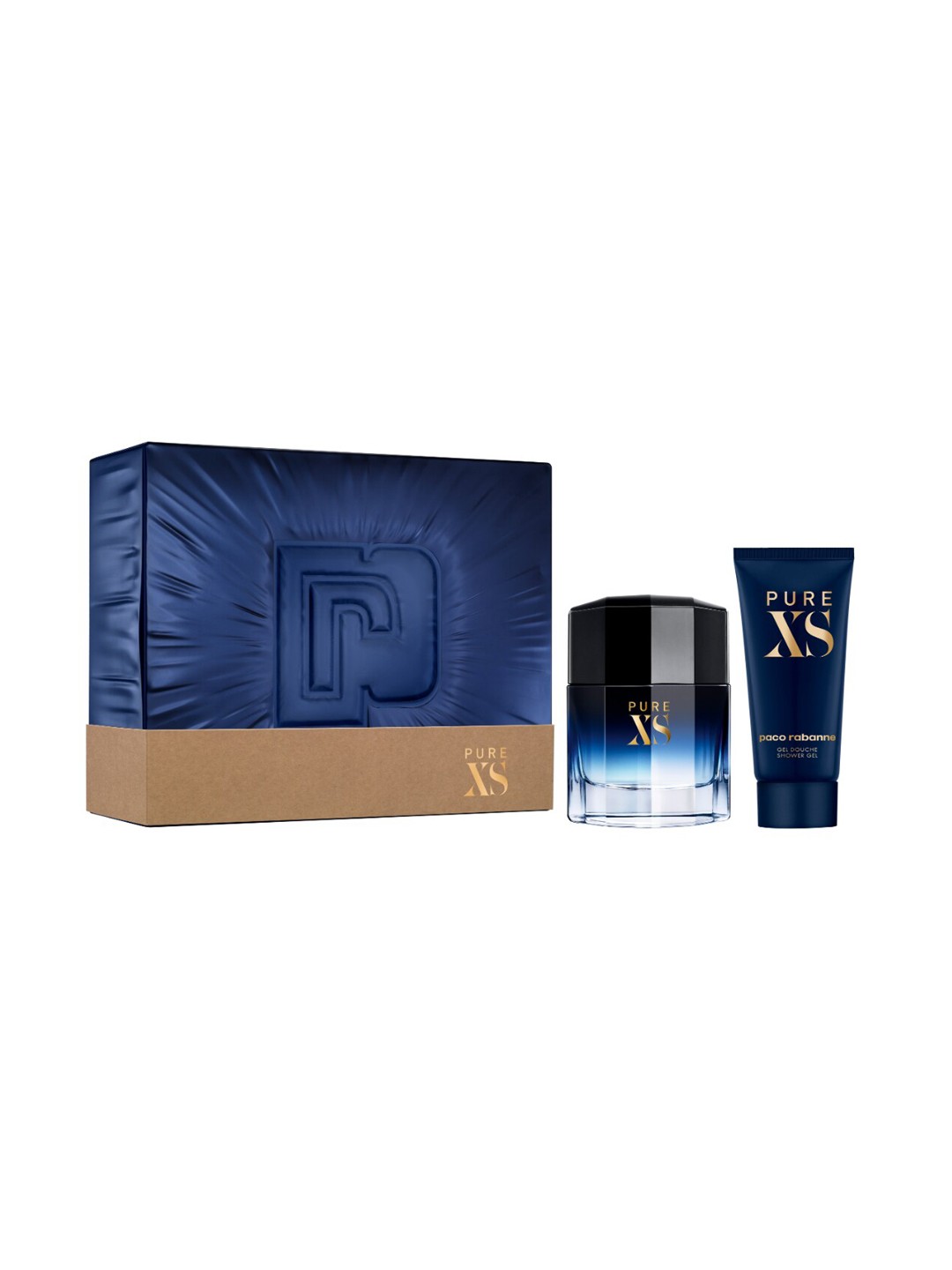 

Paco Rabanne Men Set of Pure XS Eau De Toilette & Shower Gel 100 ml Each, Blue