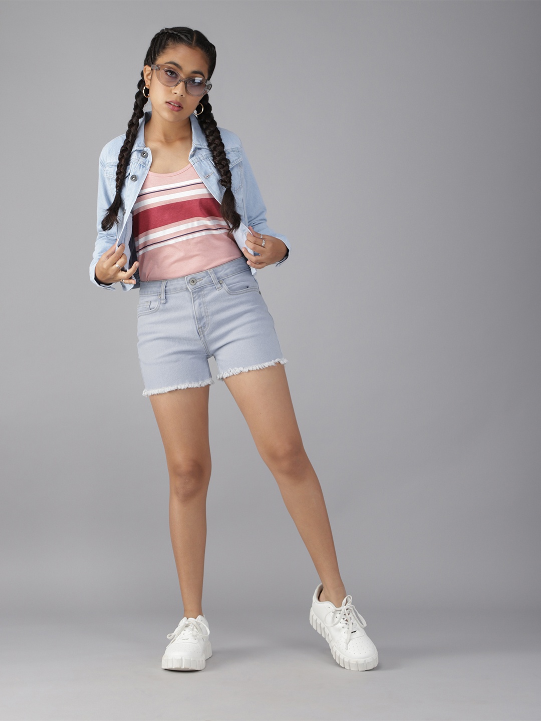 

UTH by Roadster Girls Blue Denim Shorts