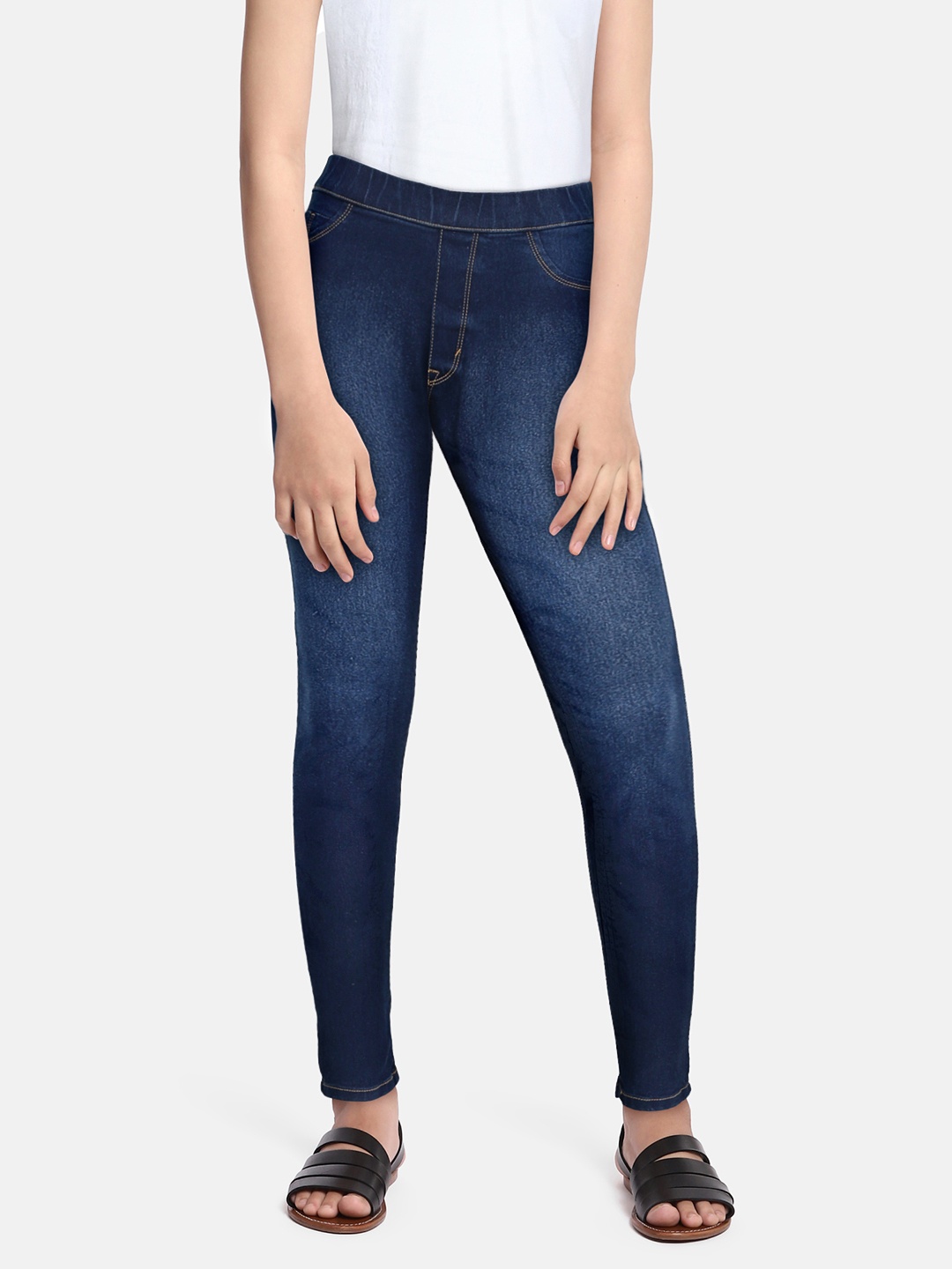 

UTH by Roadster Teen Girls Blue Stretchable Denim Jeggings