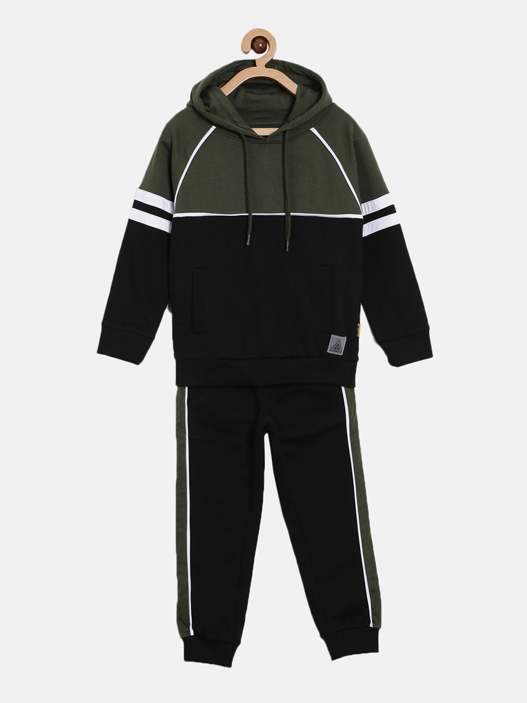 

3PIN Boys Olive Green & Black Track Suit