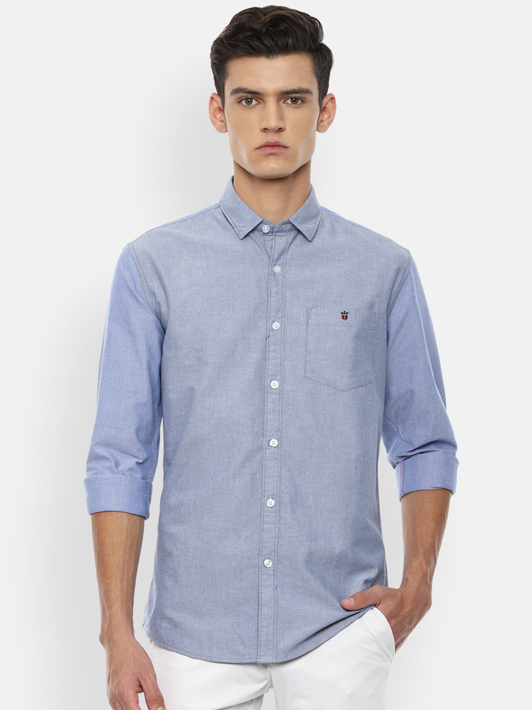 

Louis Philippe Jeans Men Blue Slim Fit Casual Shirt
