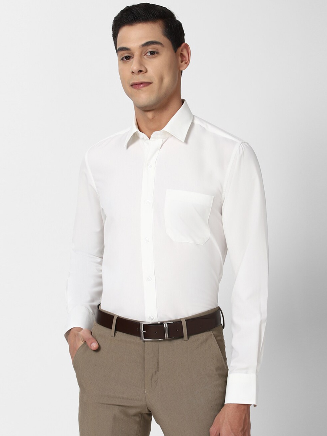 

Peter England Men Off White Slim Fit Formal Shirt