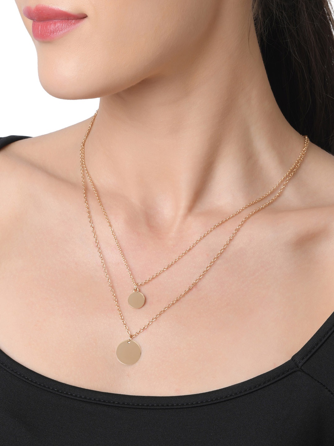 

Lilly & sparkle Gold-Plated Layered Necklace With Coin Charm