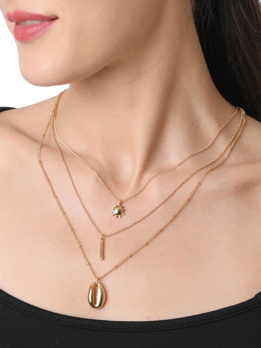 

Lilly & sparkle Gold-Plated Layered Charm Necklace