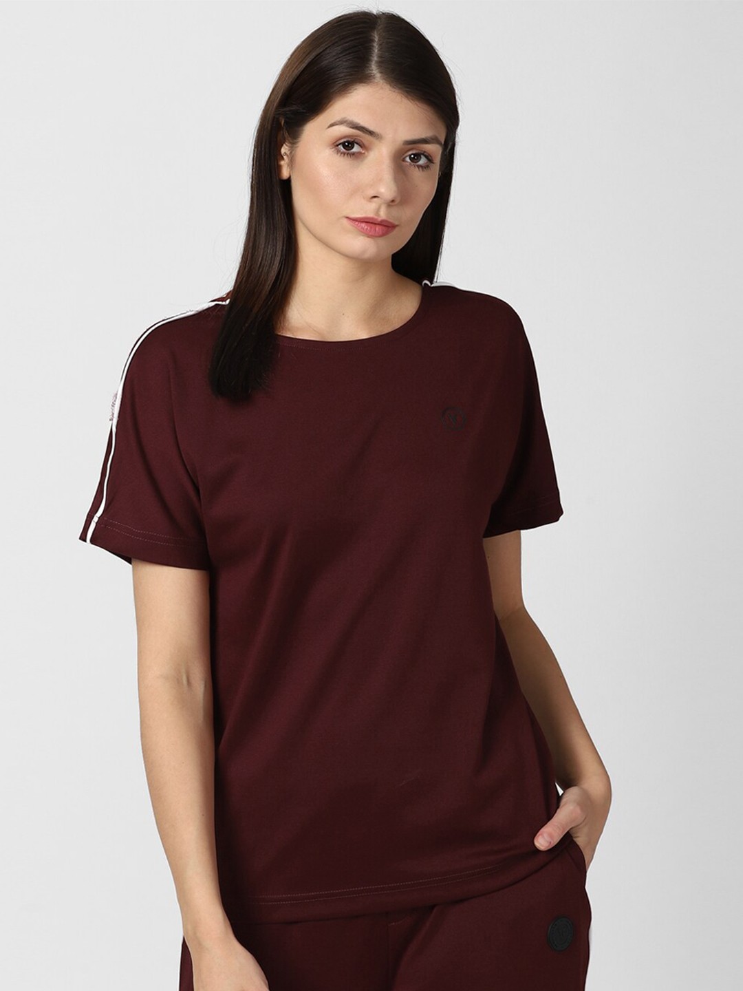 

Van Heusen Woman Maroon Solid Top